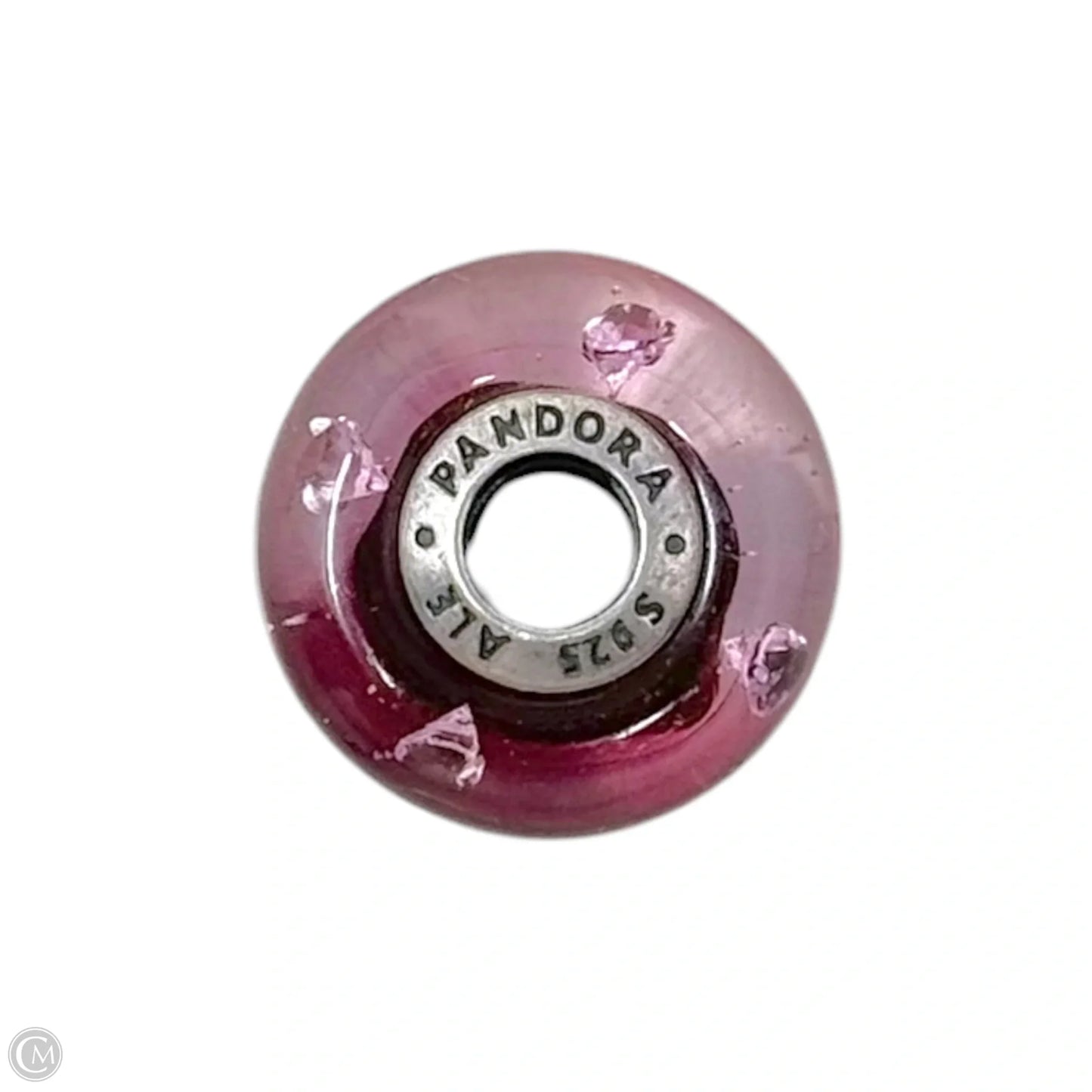 Cerise Heart Murano Glass & Sterling Silver Bracelet Charm By Pandora