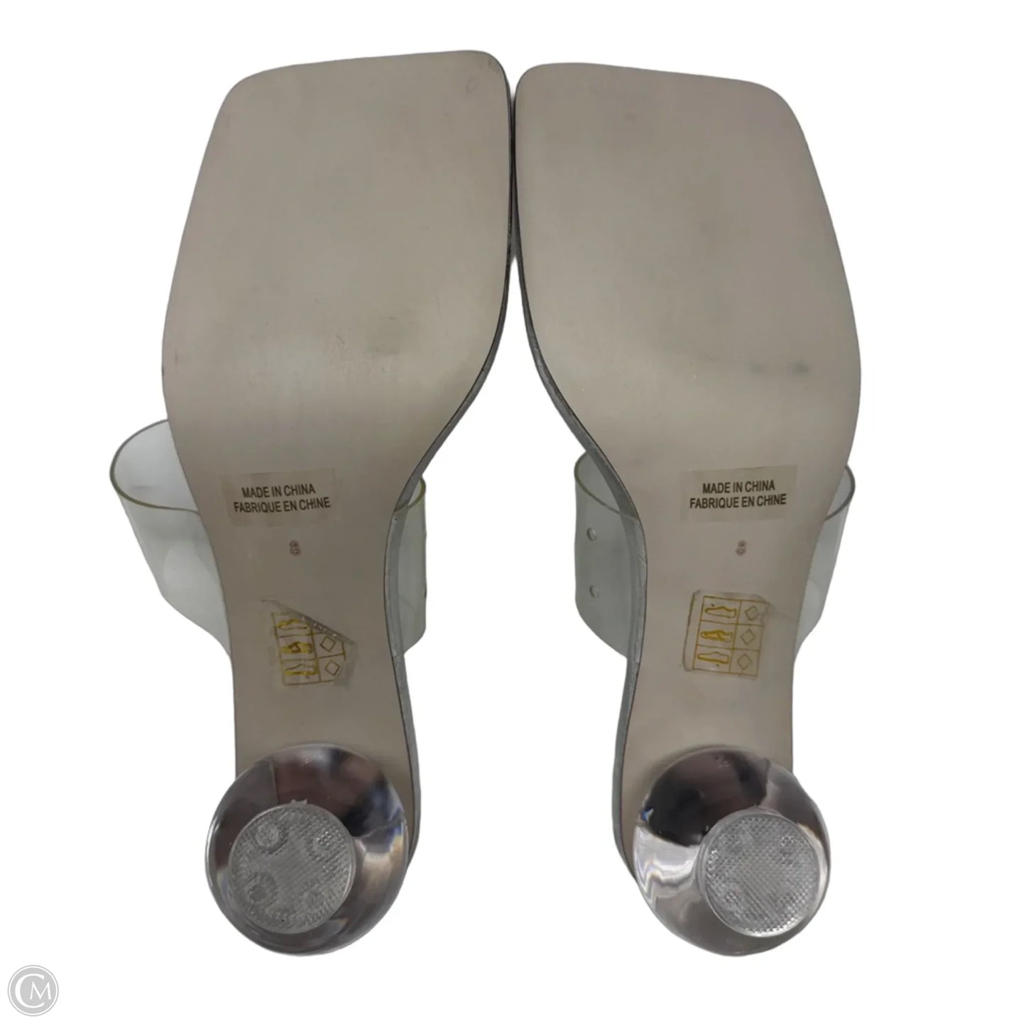 Latus Orb Shoes Heels Kitten By Jeffrey Campbell In Clear, Size: 8