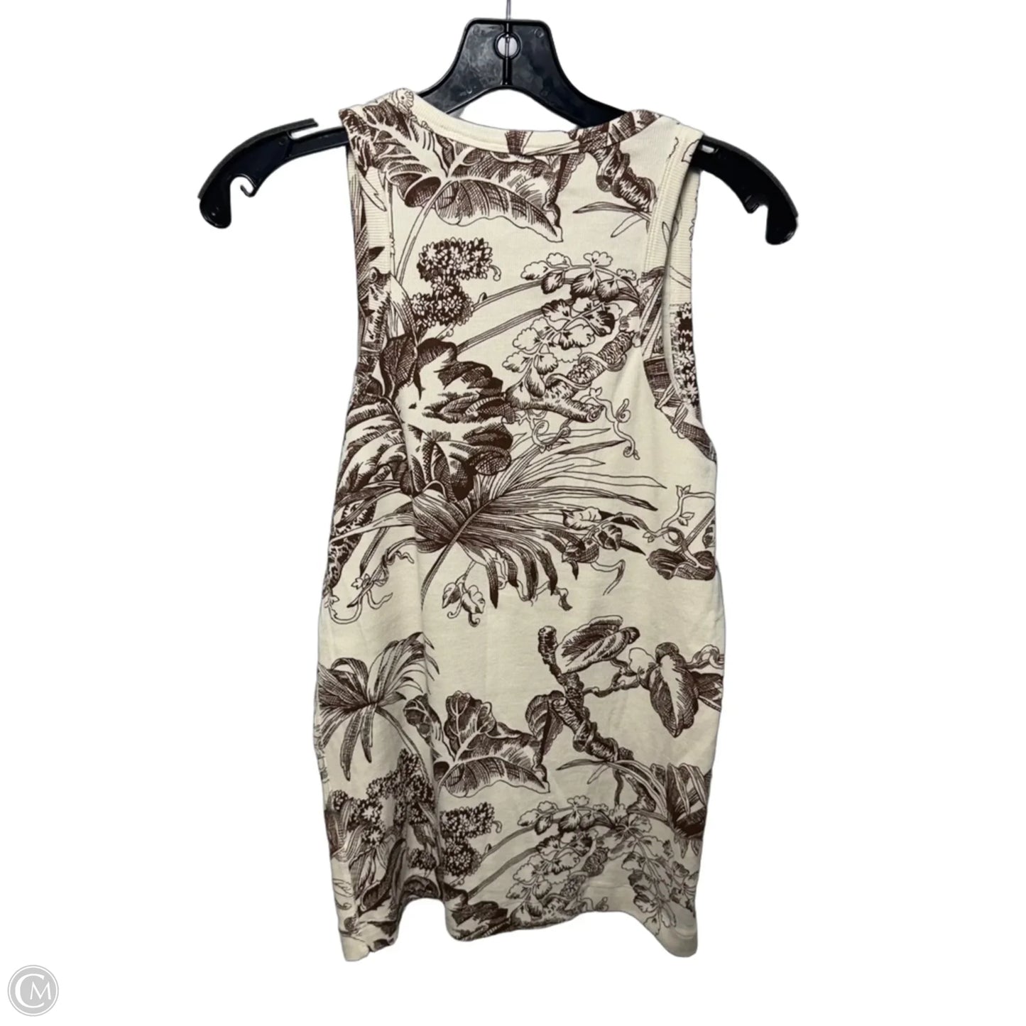 Tank Top By Cos In Brown & Cream, Size: L