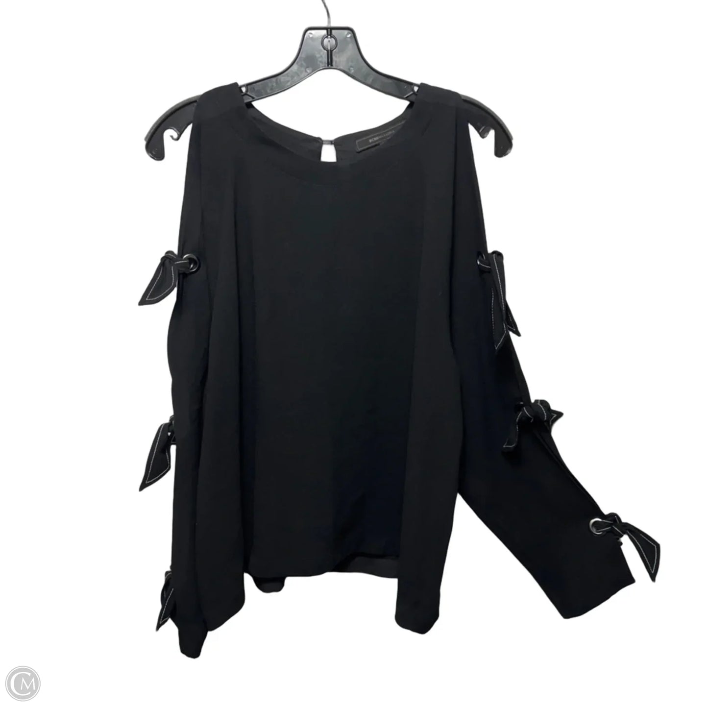 Cold Shoulder Top Long Sleeve By Bcbgmaxazria In Black, Size: L