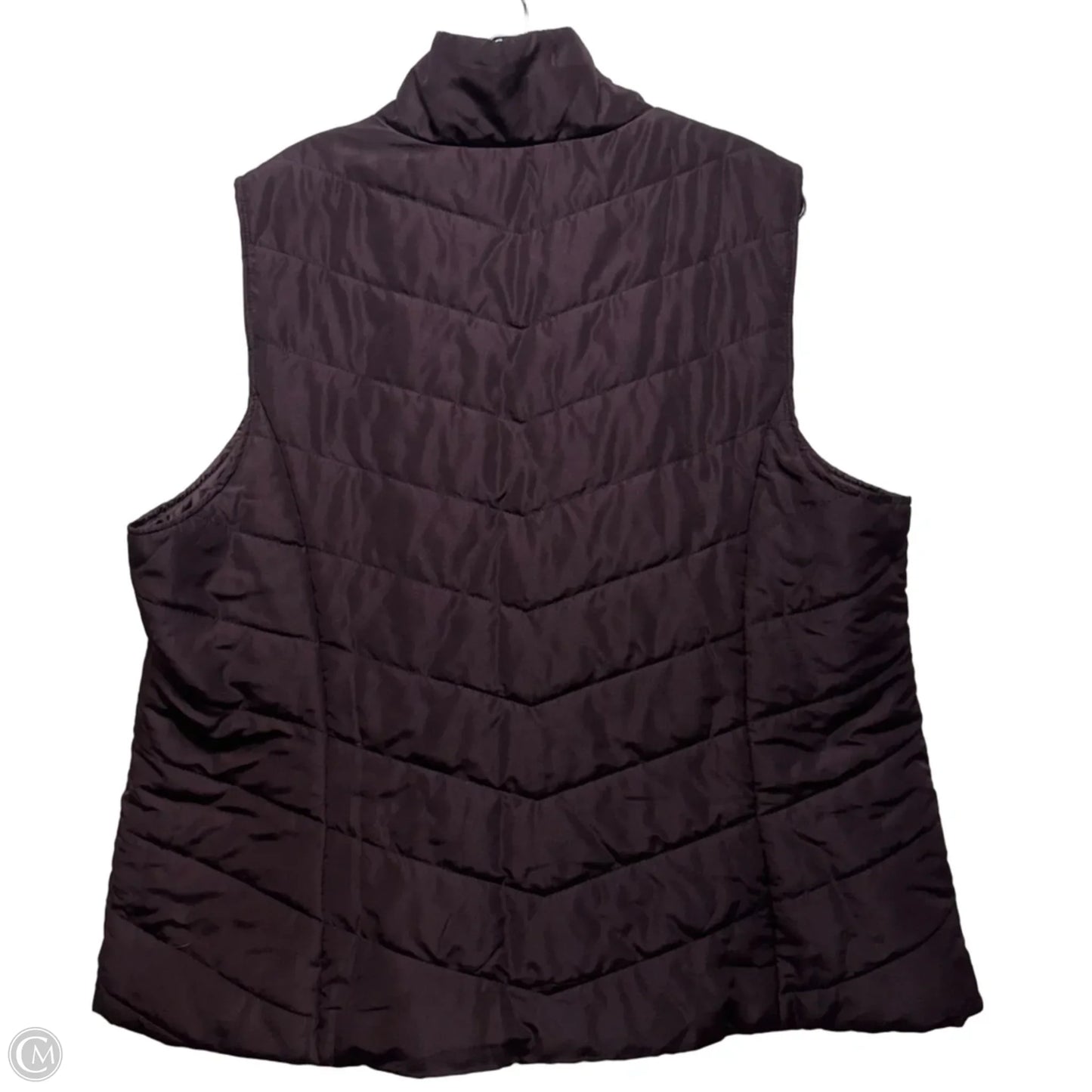 Vest Puffer & Quilted By Cj Banks In Purple, Size: 3x