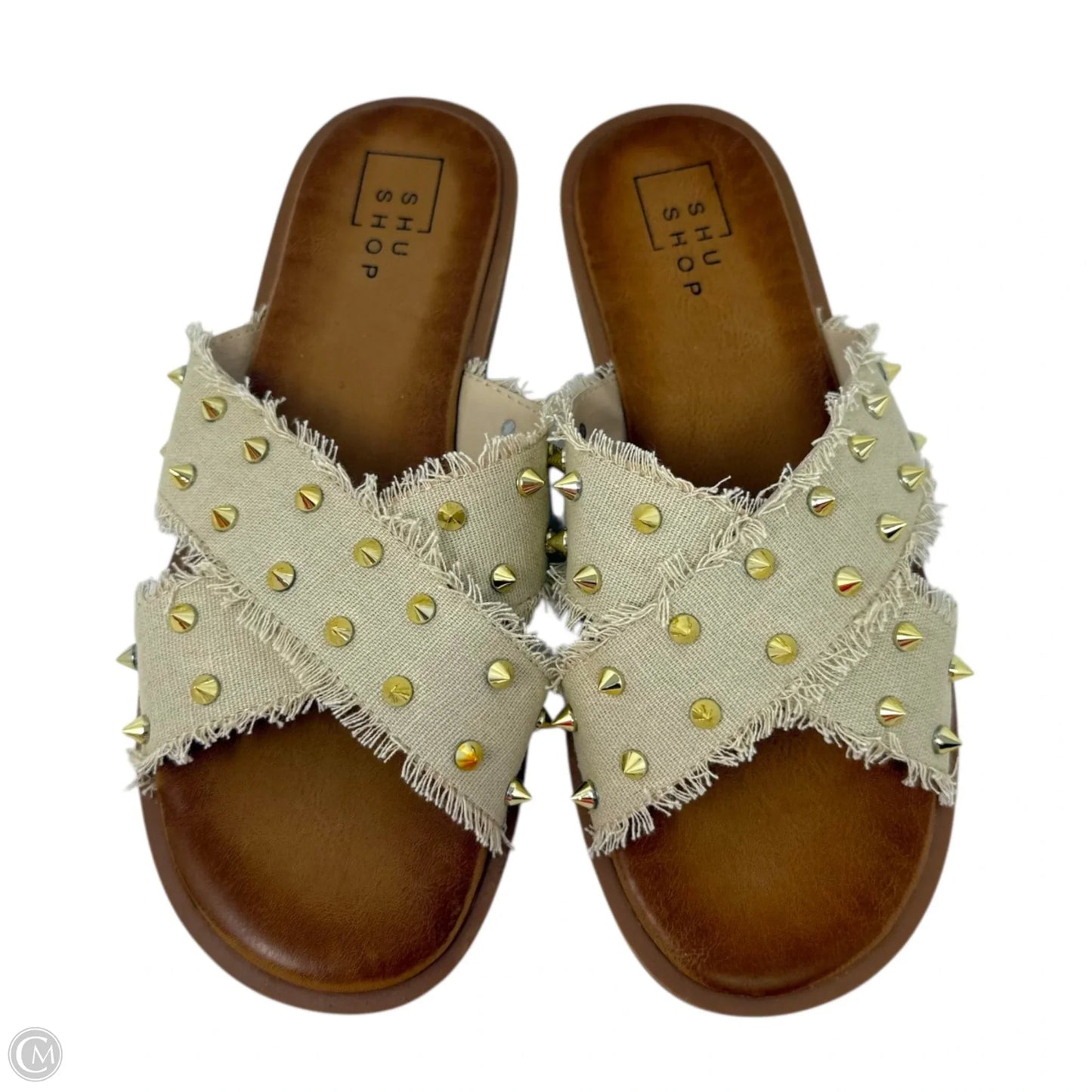 Berta Flat Slide Sandals By Shu Shop In Taupe, Size: 7