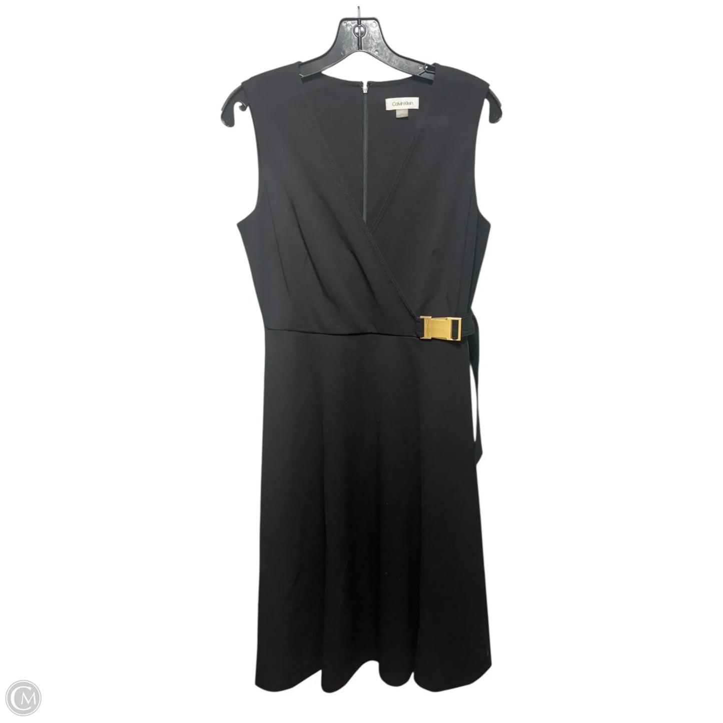 Buckle Dress Casual Midi By Calvin Klein In Black, Size: 6