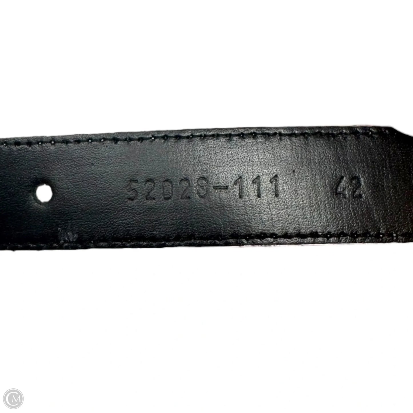 Enamel Logo Buckle Leather Belt Designer By Escada, Size: Small