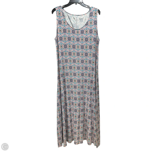 Dress Casual Maxi By Travelsmith In Multi-colored, Size: Xl