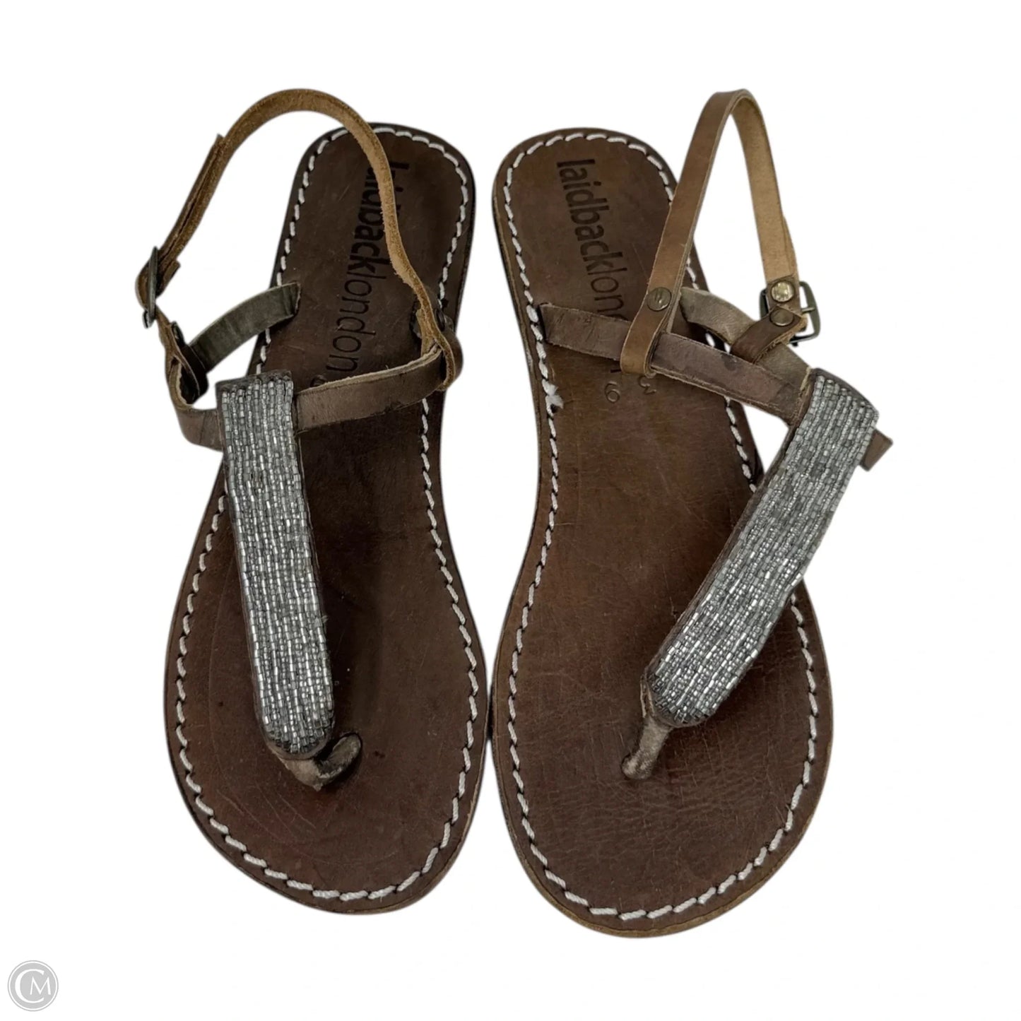Lucas Chocolate Flat Sandals By Laidback London In Brown, Size: 8