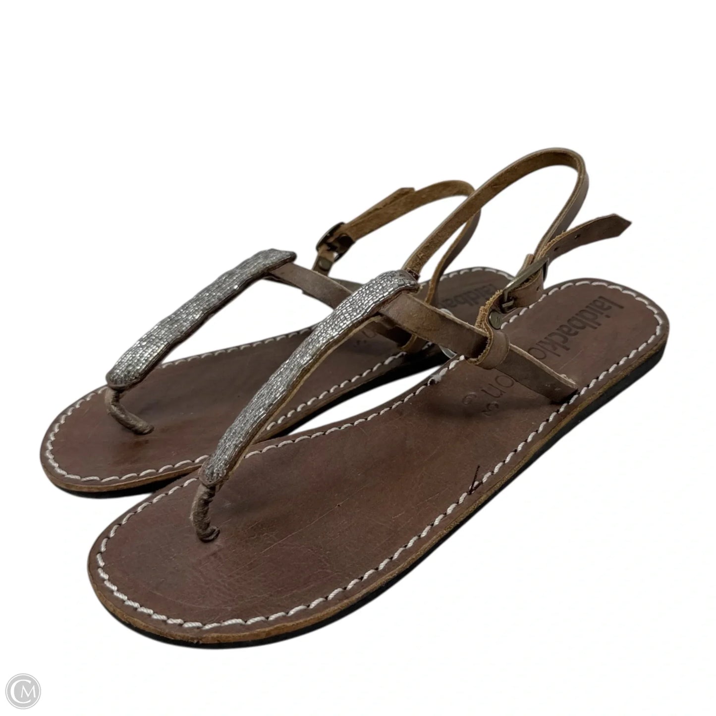 Lucas Chocolate Flat Sandals By Laidback London In Brown, Size: 8