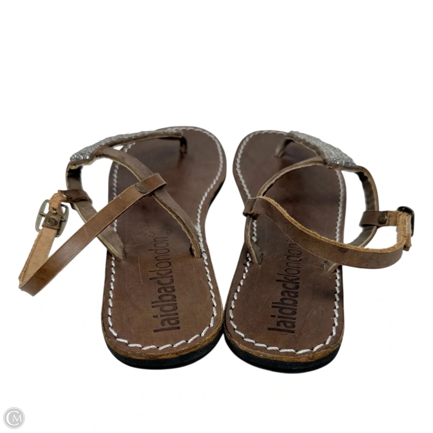Lucas Chocolate Flat Sandals By Laidback London In Brown, Size: 8