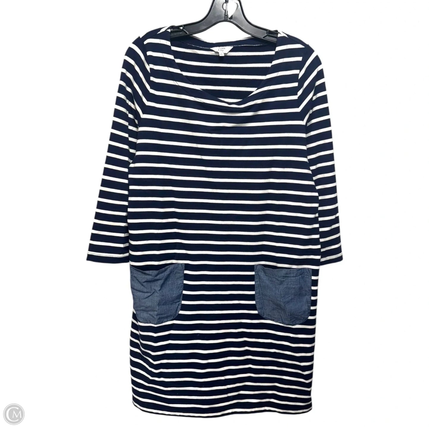 Dress Casual Midi By Crown And Ivy In Striped Pattern, Size: M