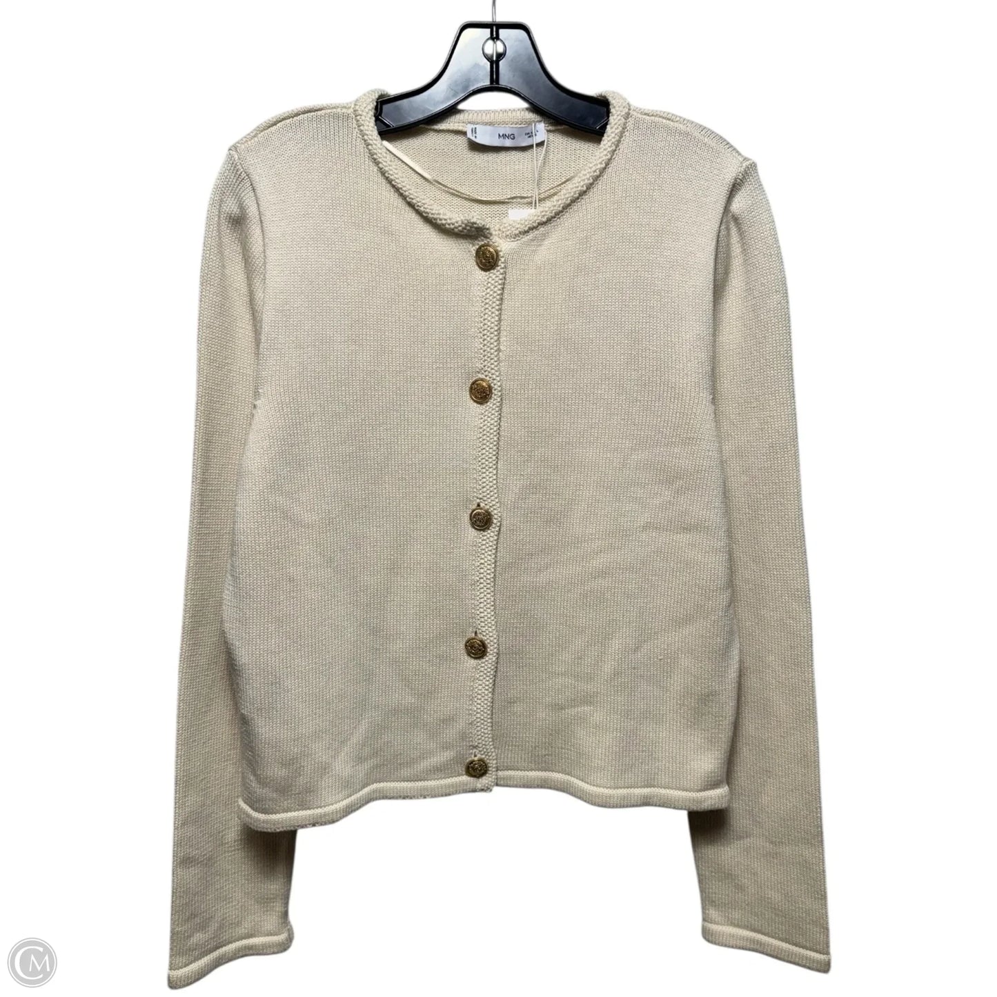 Sweater Cardigan By Mng In Cream, Size: L