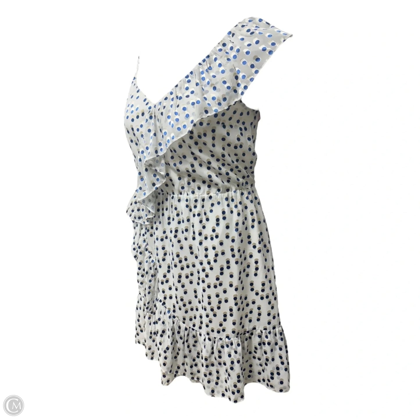Madelina Dress Designer By Lilly Pulitzer In Bennet Blue Polkadot, Size: M