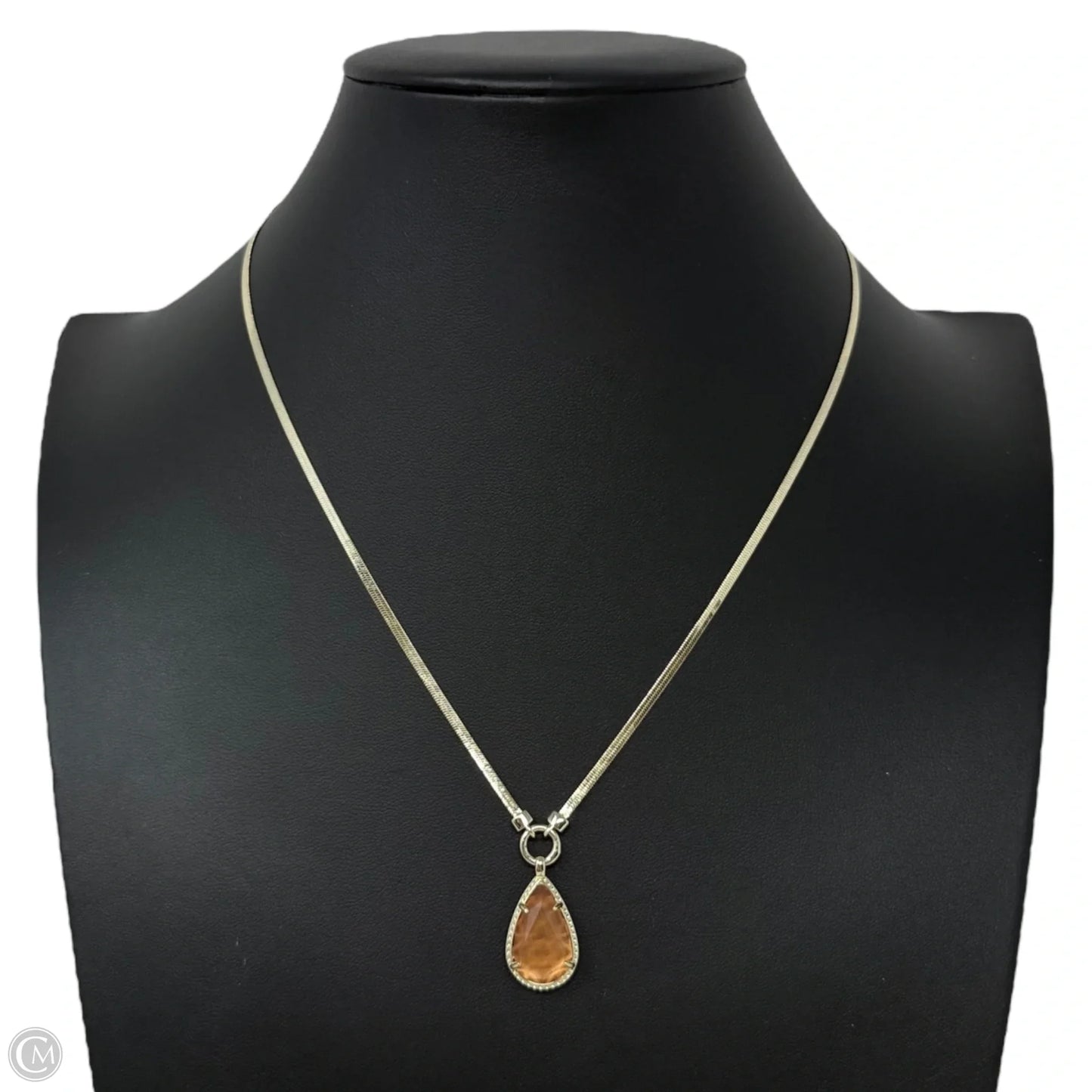Gold Plated Kiri Coral Tear Drop Necklace By Kendra Scott