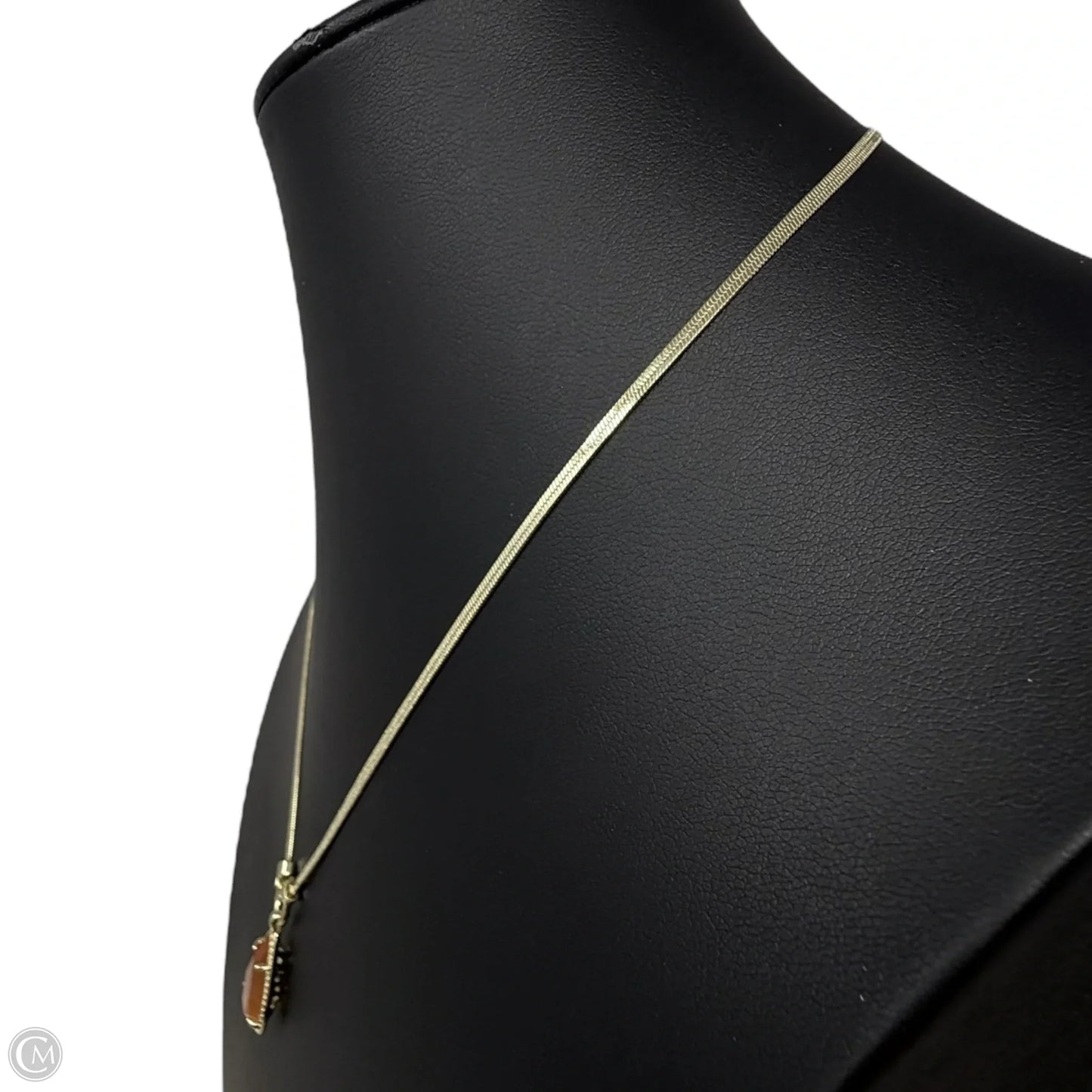 Gold Plated Kiri Coral Tear Drop Necklace By Kendra Scott
