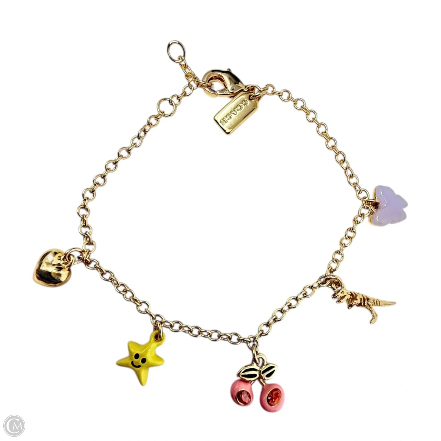 Cherry Butterfly Charm Bracelet Designer By Coach