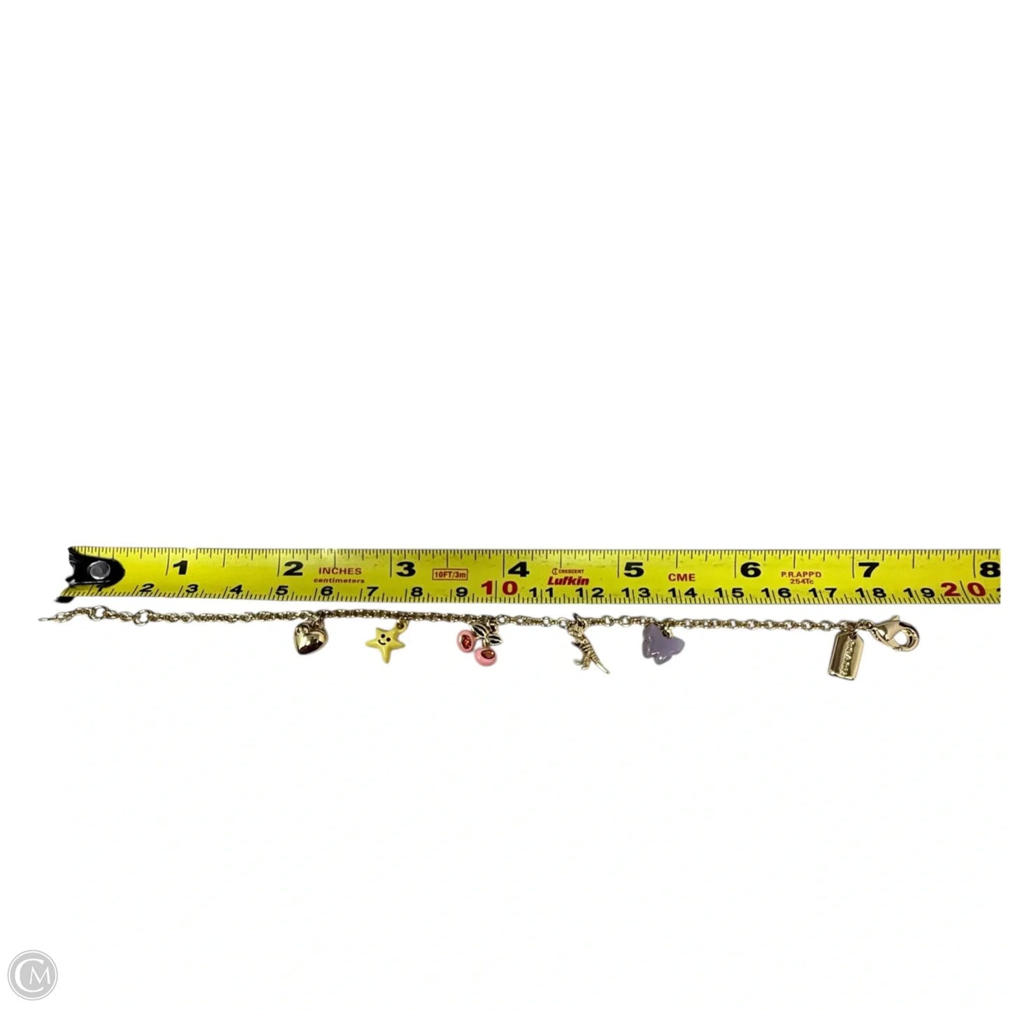 Cherry Butterfly Charm Bracelet Designer By Coach