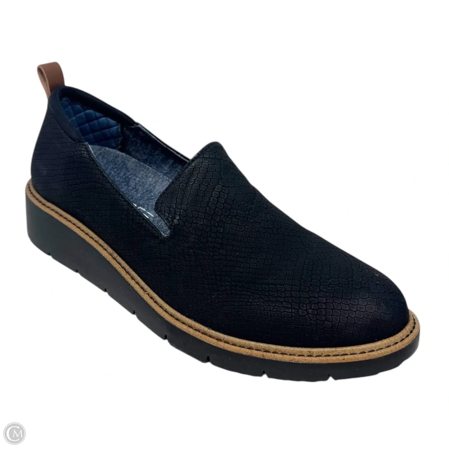Reptile Embossed Shoes Heels Wedge By Dr Scholls In Black, Size: 10.5