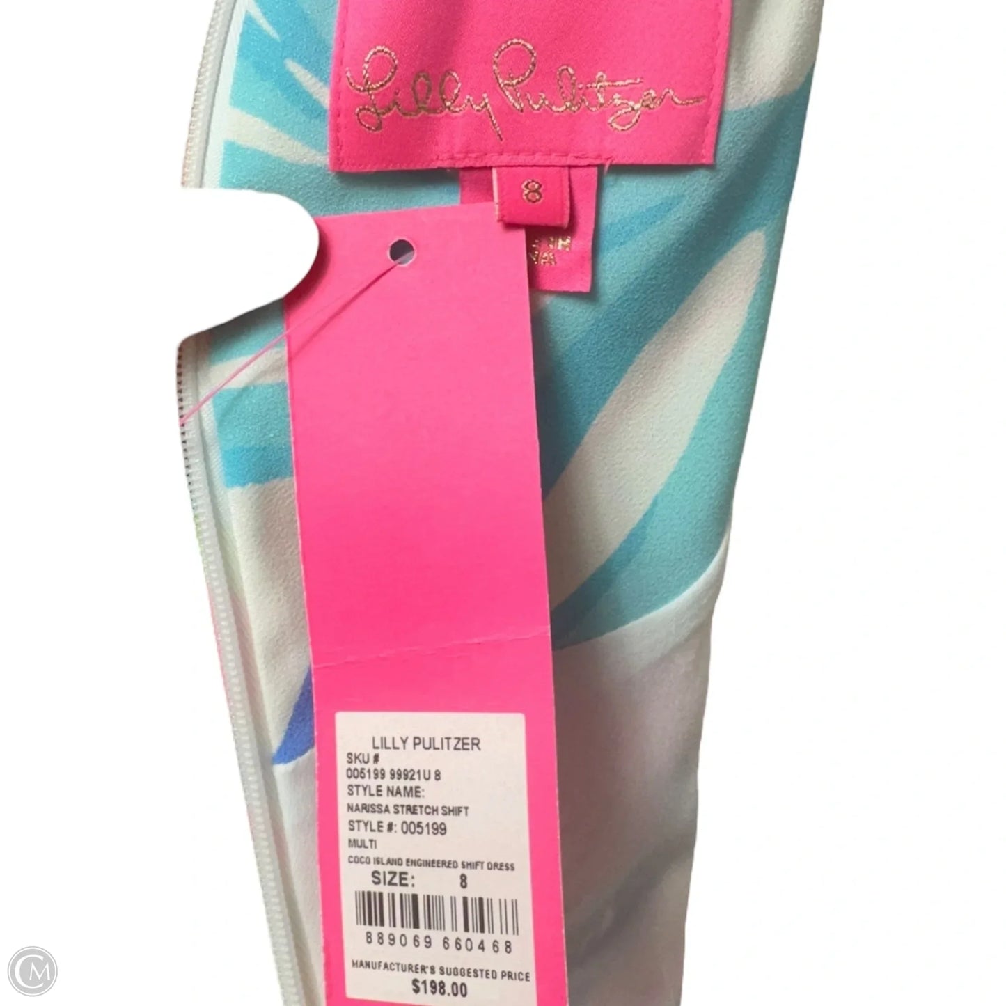 Narissa Stretch Shift Dress Designer By Lilly Pulitzer In Nautical Print, Size: 8