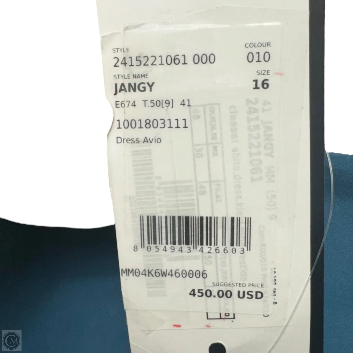 Jangy Dress Designer By Weekend by Max Mara In Blue, Size: 16