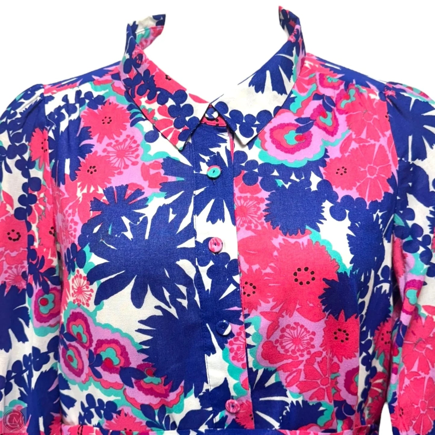 Davie Shirt Dress Designer By Lilly Pulitzer In Multi Secret Garden Print, Size: 10