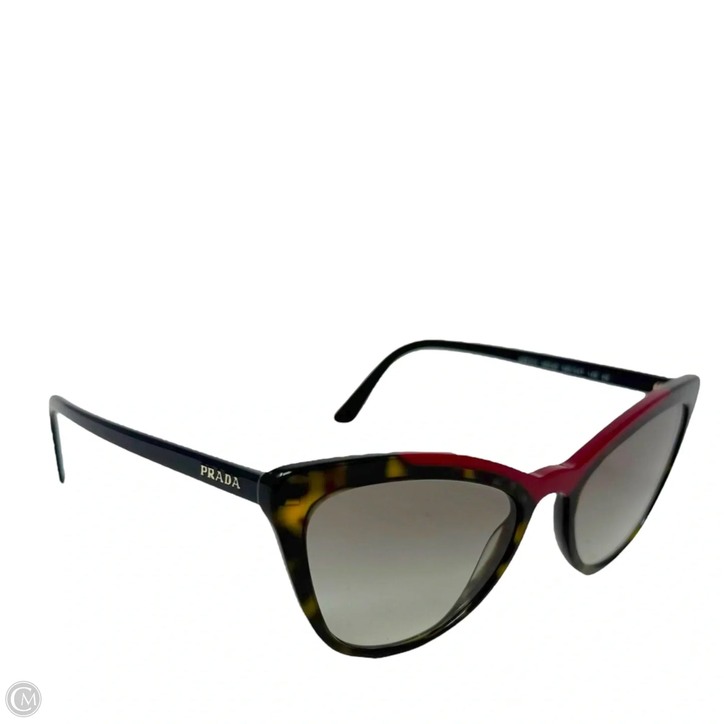 Catwalk PR 01VS 56 Acetate Sunglasses Luxury Designer By Prada In Red Havana