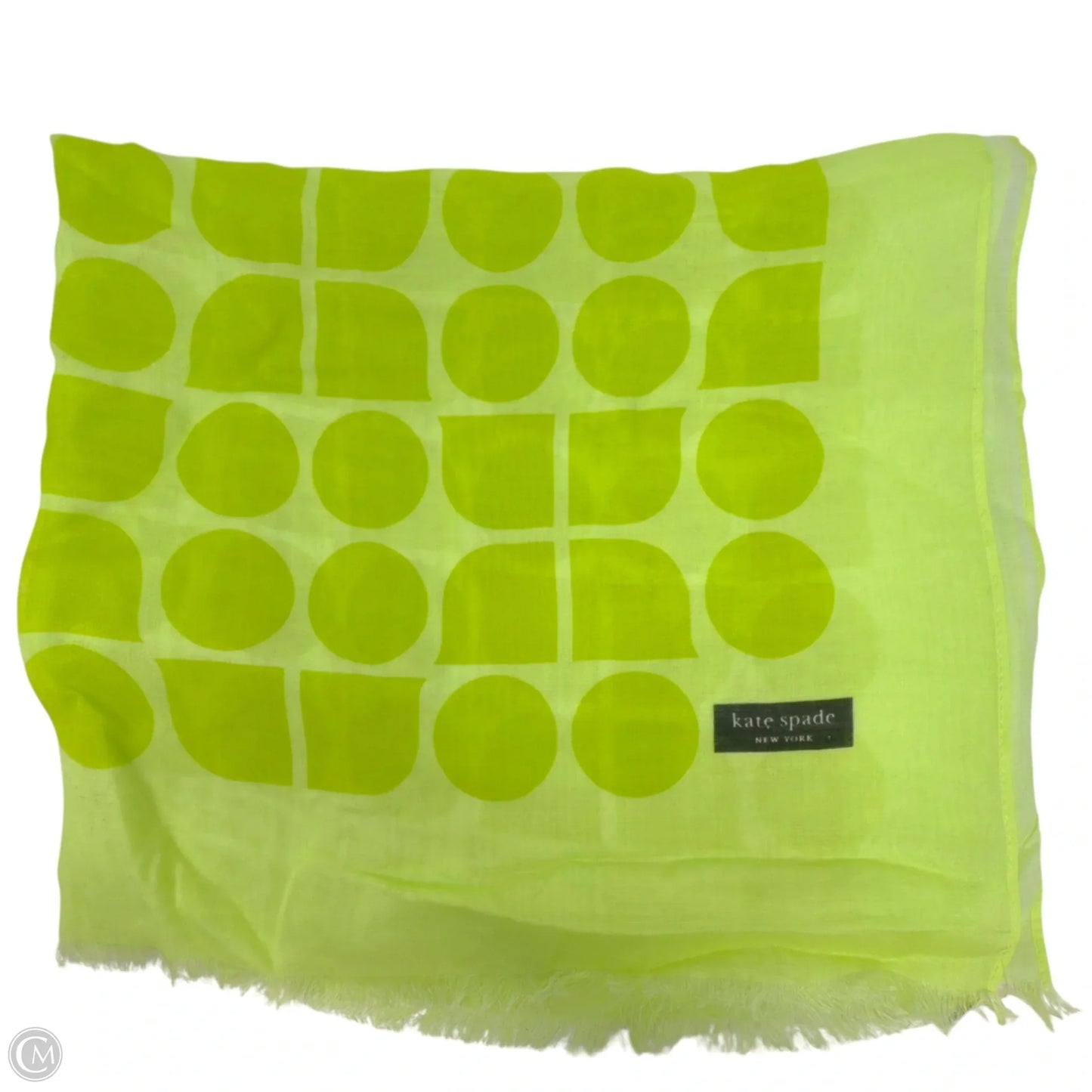 Noel Oblong Printed Scarf Designer By Kate Spade In Wasabi