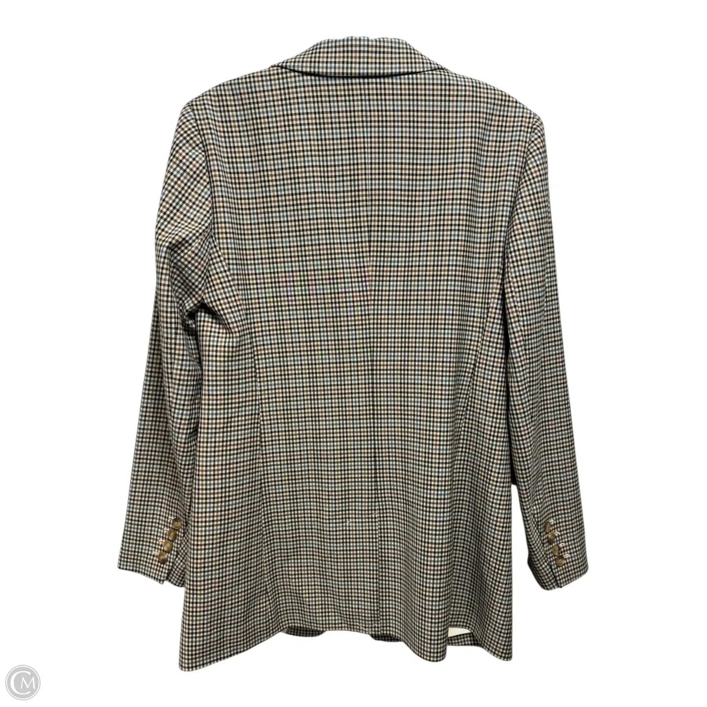 Blazer By Loft In Checkered Pattern, Size: 4