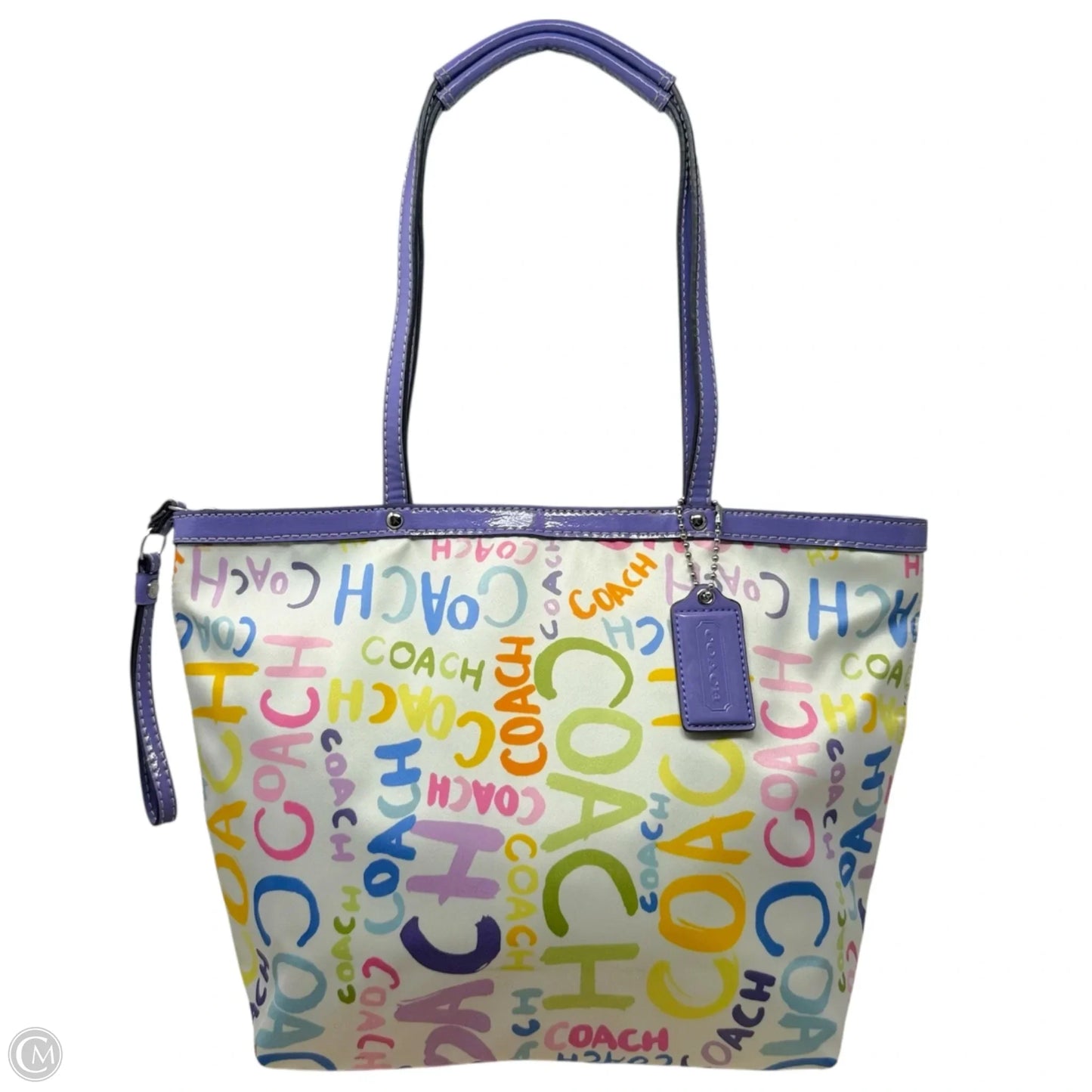 Vintage Graffiti Tote Designer By Coach, Size: Medium