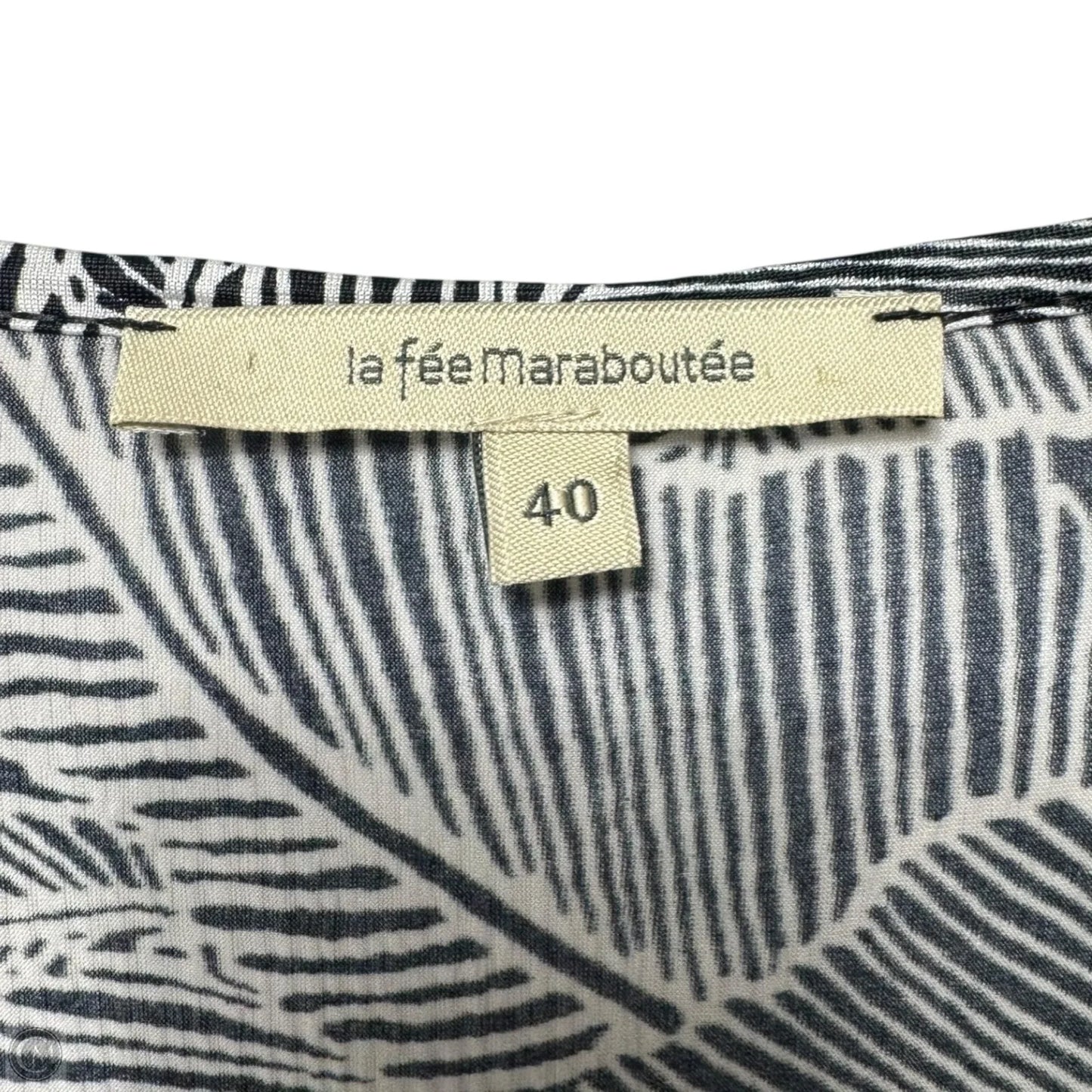 Faux Wrap Midi Dress By La Fee Maraboutee In Black & White, Size: 8