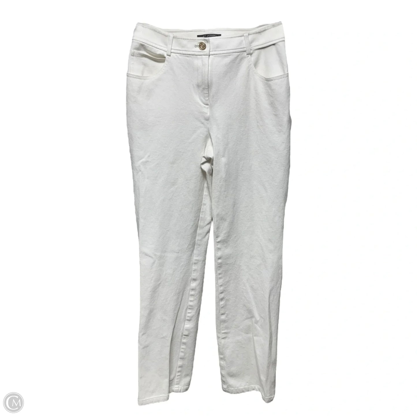 Jeans Designer By St John Caviar In Cream, Size: 2