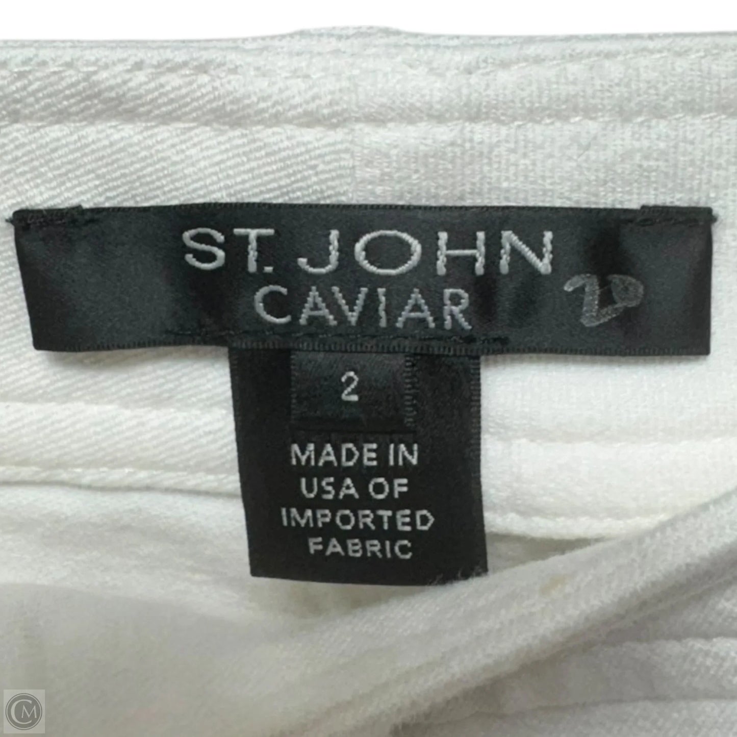 Jeans Designer By St John Caviar In Cream, Size: 2