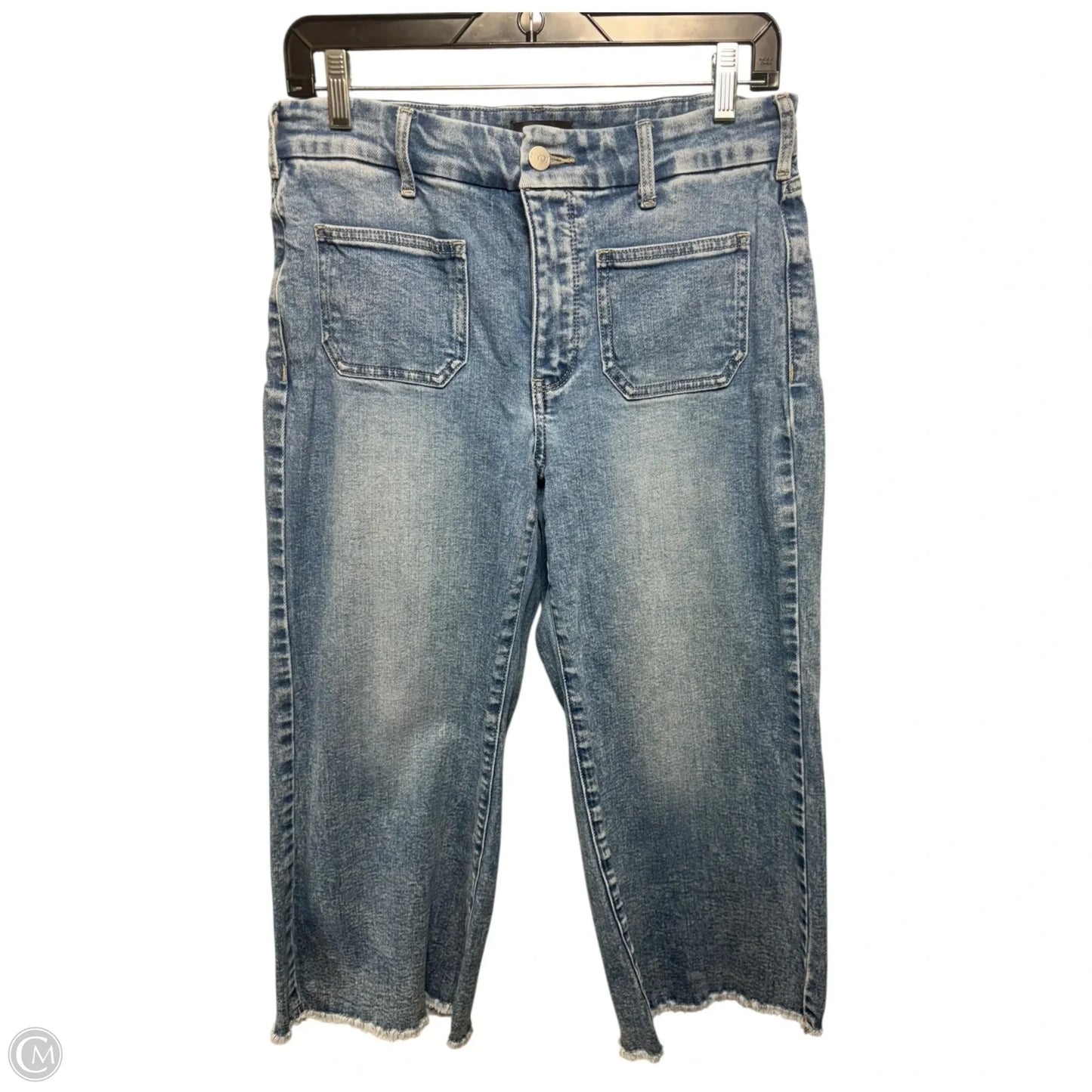 Patchie Major Wide Leg Capri Jeans By Not Your Daughters Jeans In Blue Denim, Size: 6