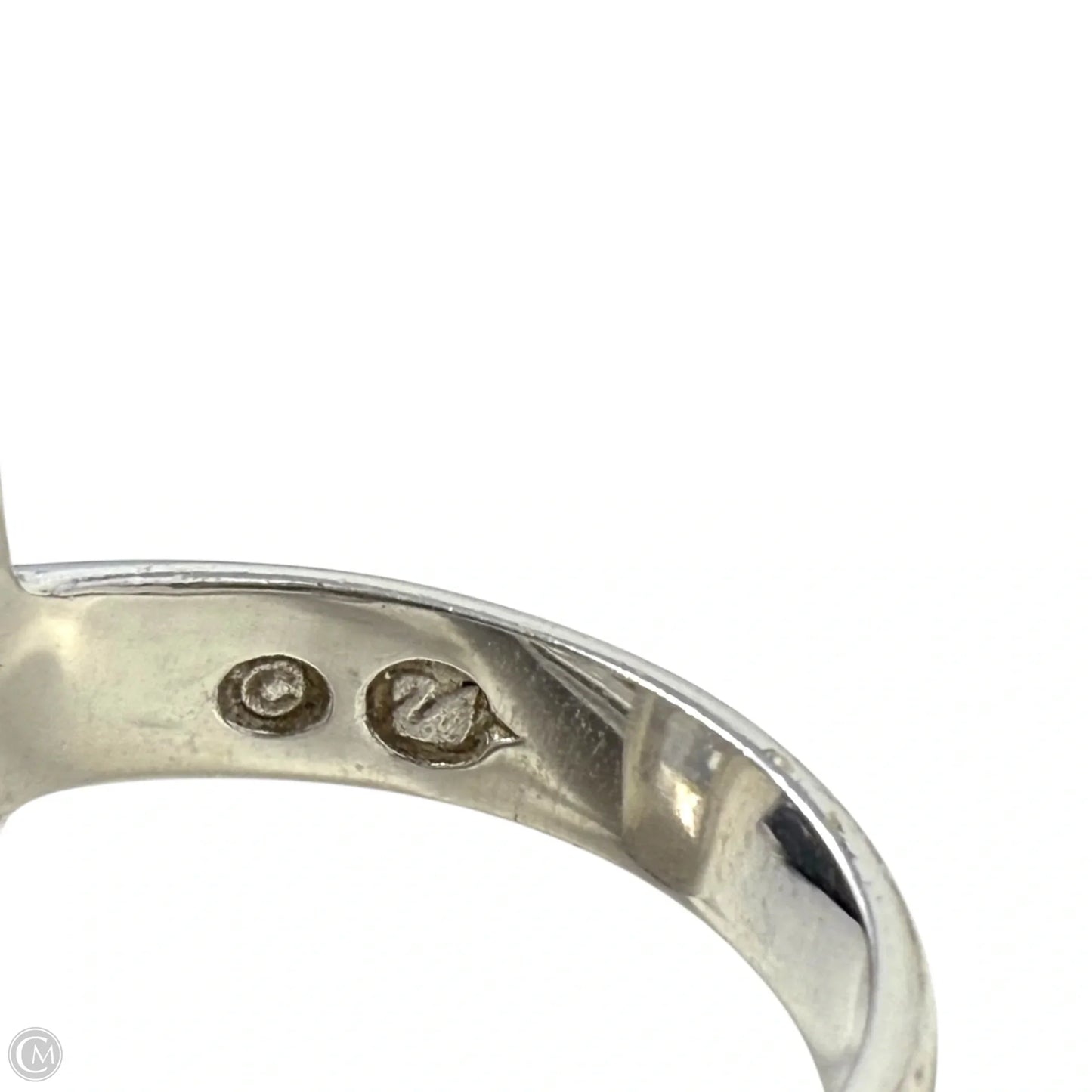 Clear & Blue Crystal Statement Ring Designer By Swarovski, Size: 7