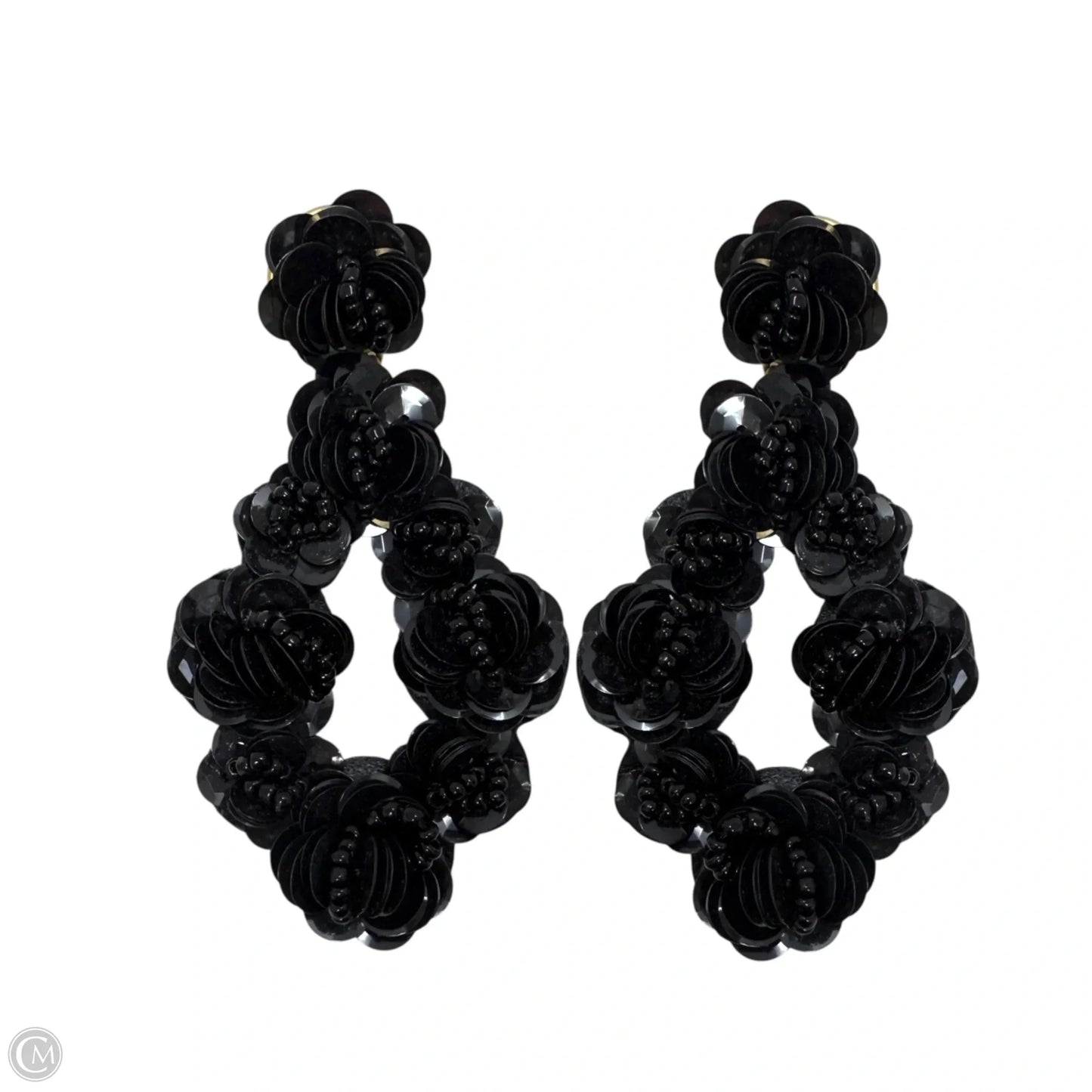 Leather Backed Sequin Petal Earrings By J. Crew