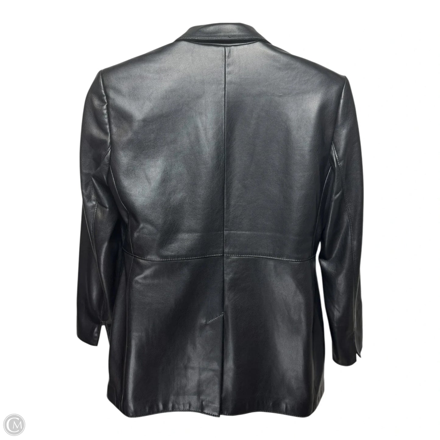 Faux Leather Jacket By Chicos In Black, Size: 10