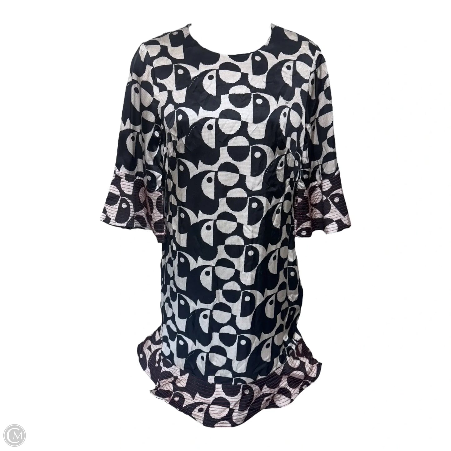 Geo Toucan Mini Dress By Farm Rio In Black & Cream, Size: Xs