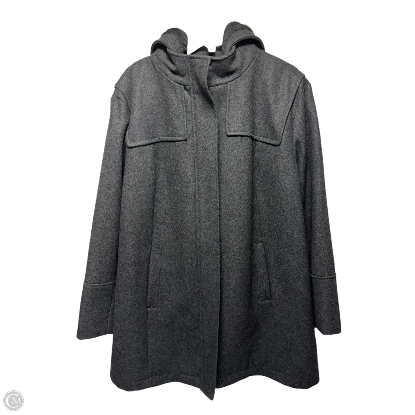 Wool Blend Coat Other By Ava & Viv In Grey, Size: 1x