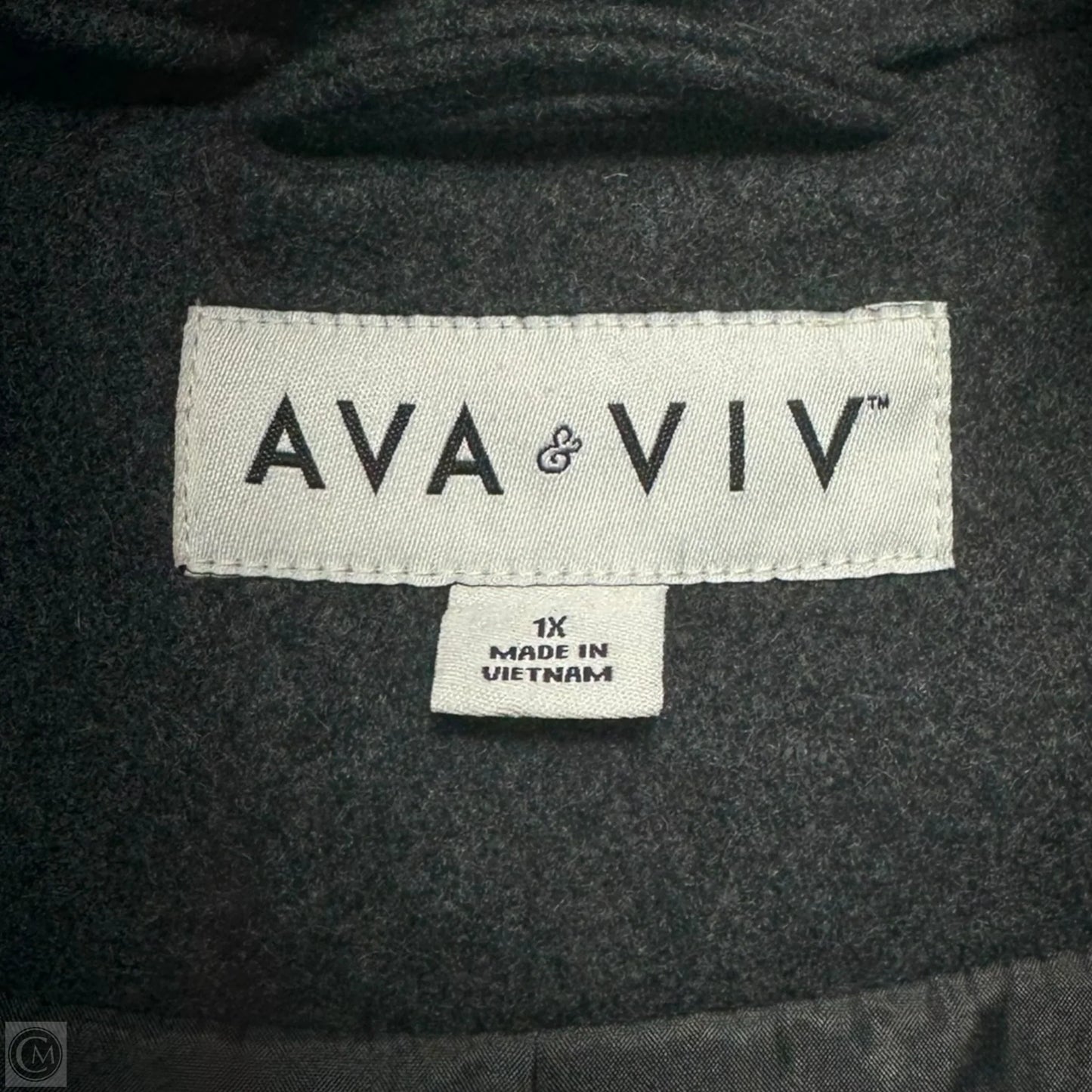 Wool Blend Coat Other By Ava & Viv In Grey, Size: 1x