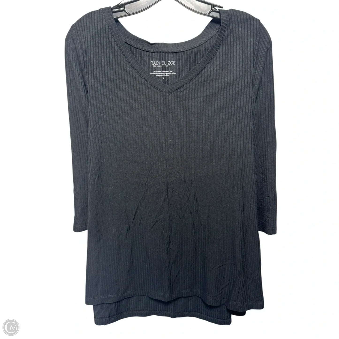 Top Long Sleeve By Rachel Zoe In Black, Size: 1x