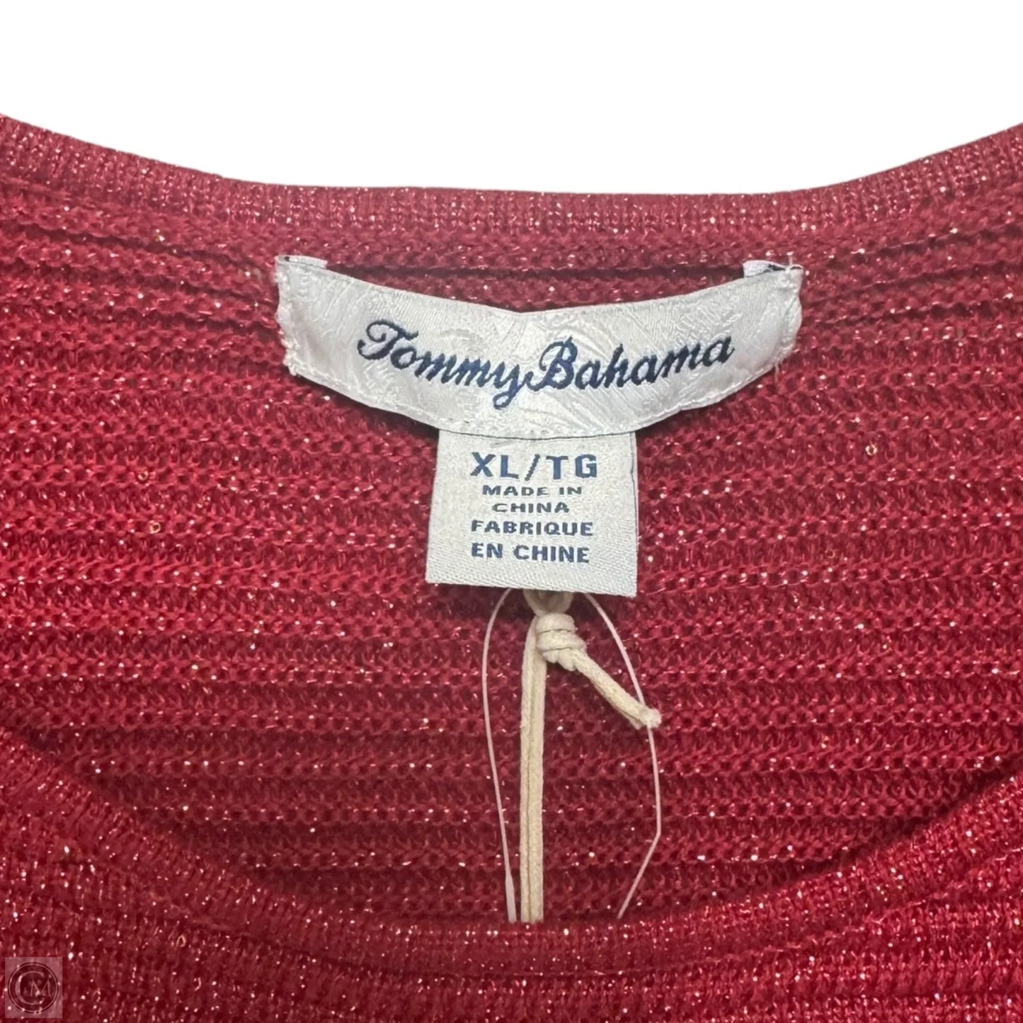Bonita Sequin Ottoman Bateau Sweater By Tommy Bahama In Red, Size: Xl
