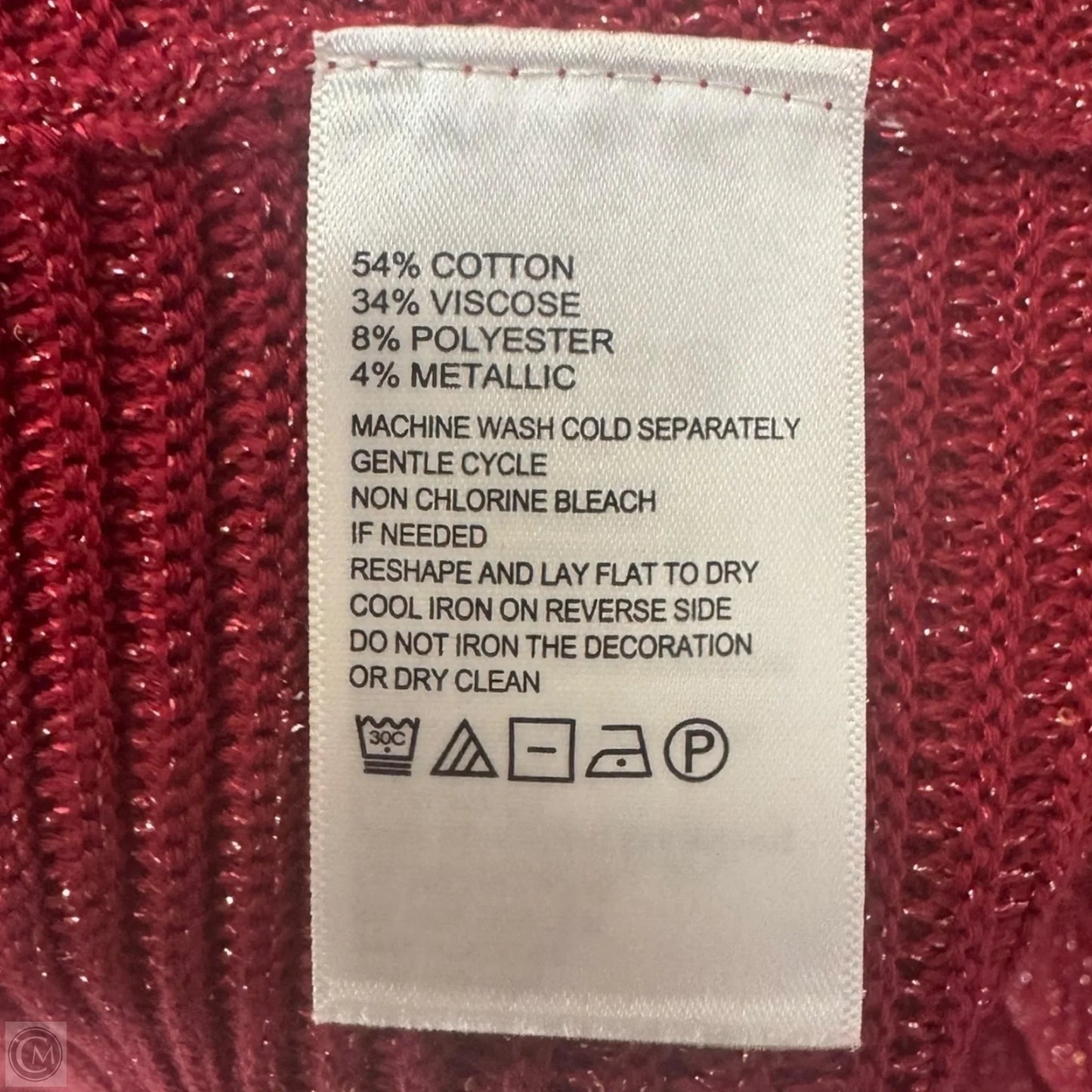 Bonita Sequin Ottoman Bateau Sweater By Tommy Bahama In Red, Size: Xl