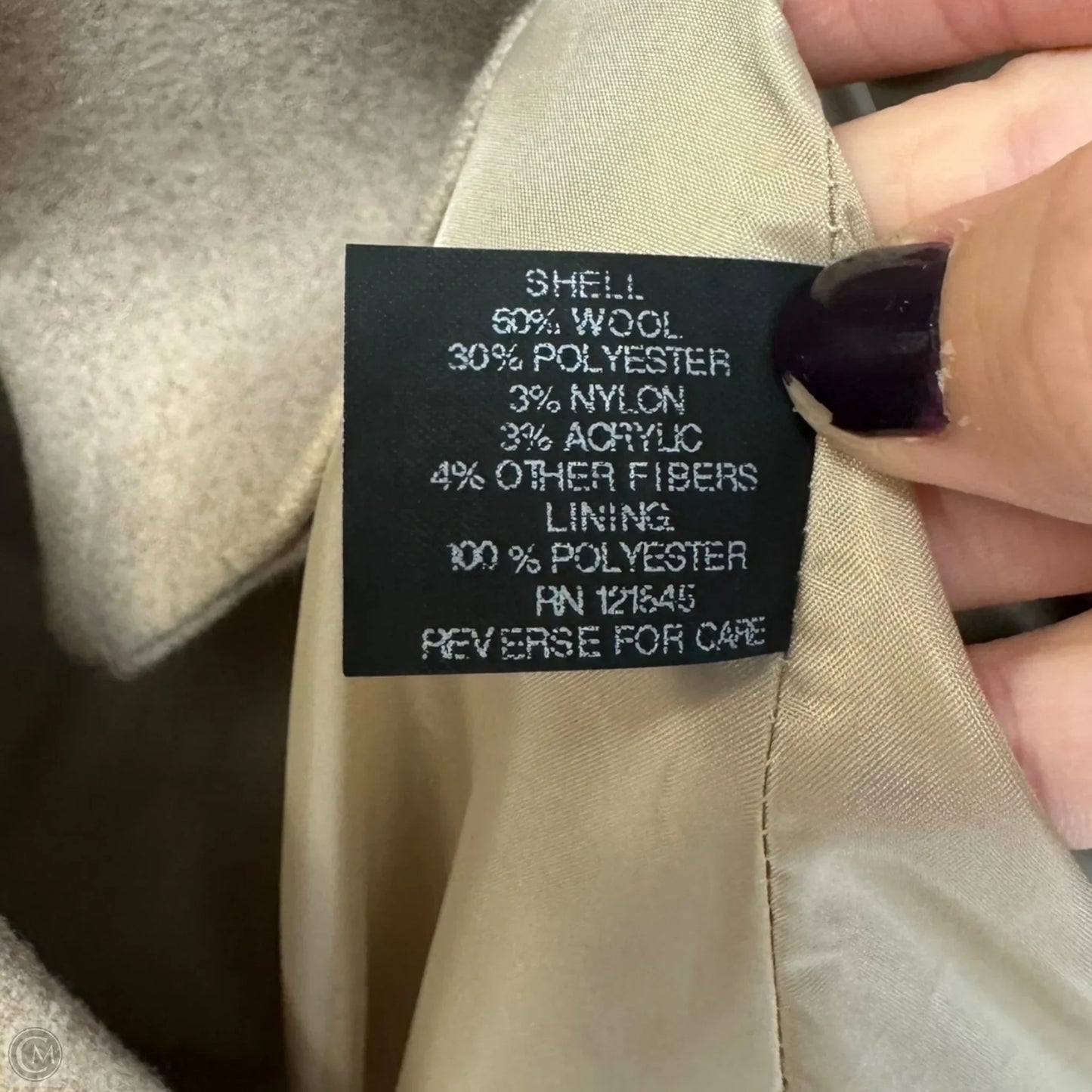 Scarf Wool Blend Coat By London Fog In Tan, Size: 3x