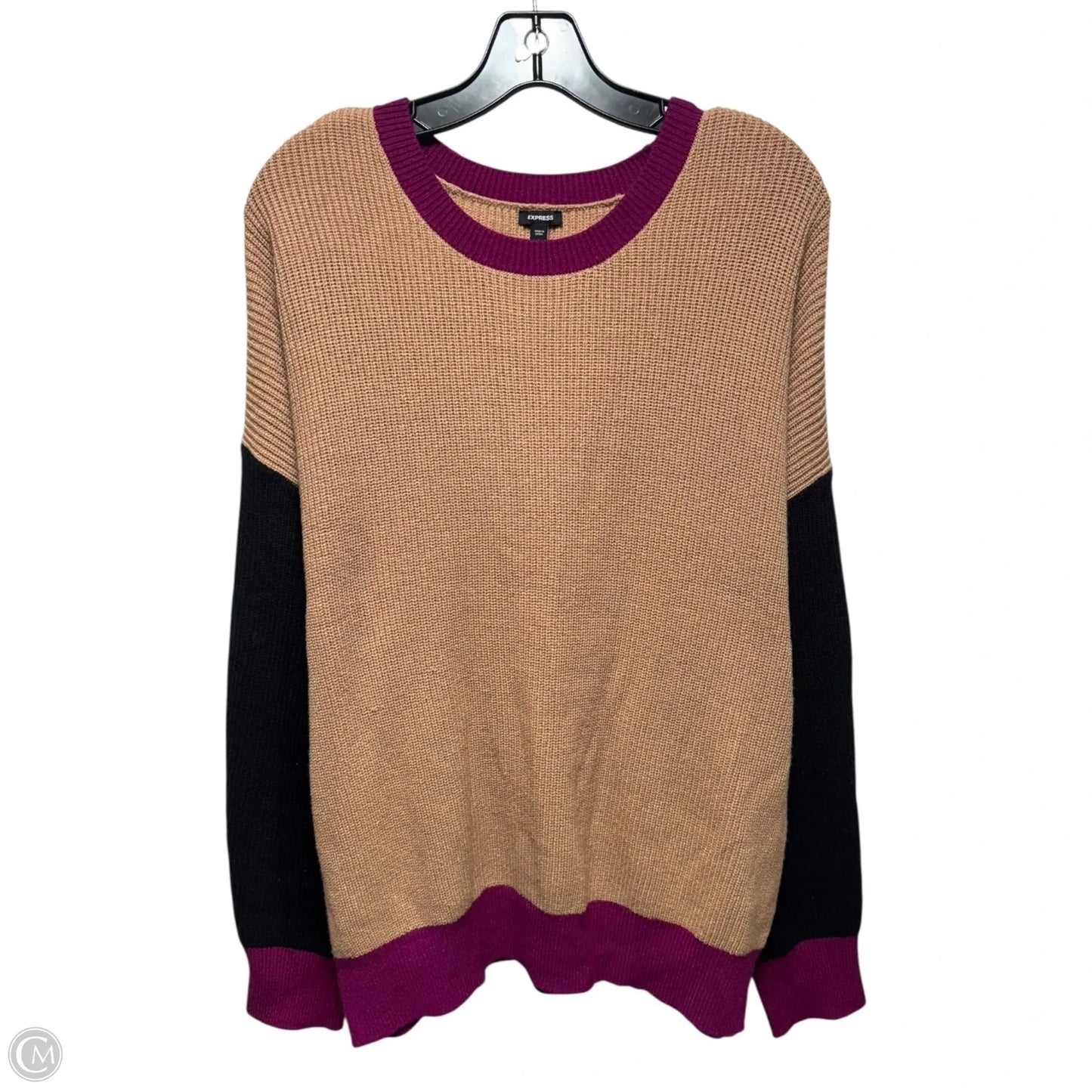 Colorblock Sweater By Express In Multi-colored, Size: L