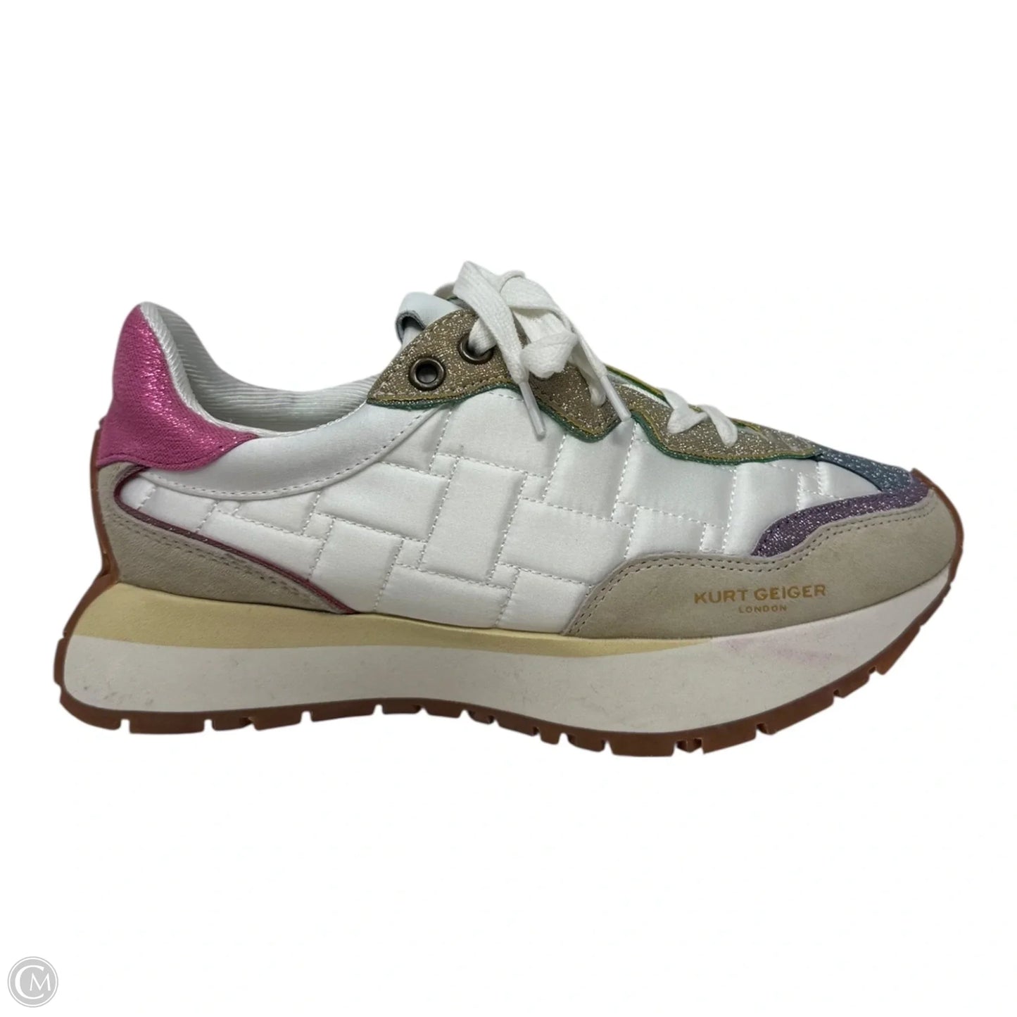London Quilted Sneakers Shoes Designer By Kurt Geiger In Multi-colored, Size: 6.5