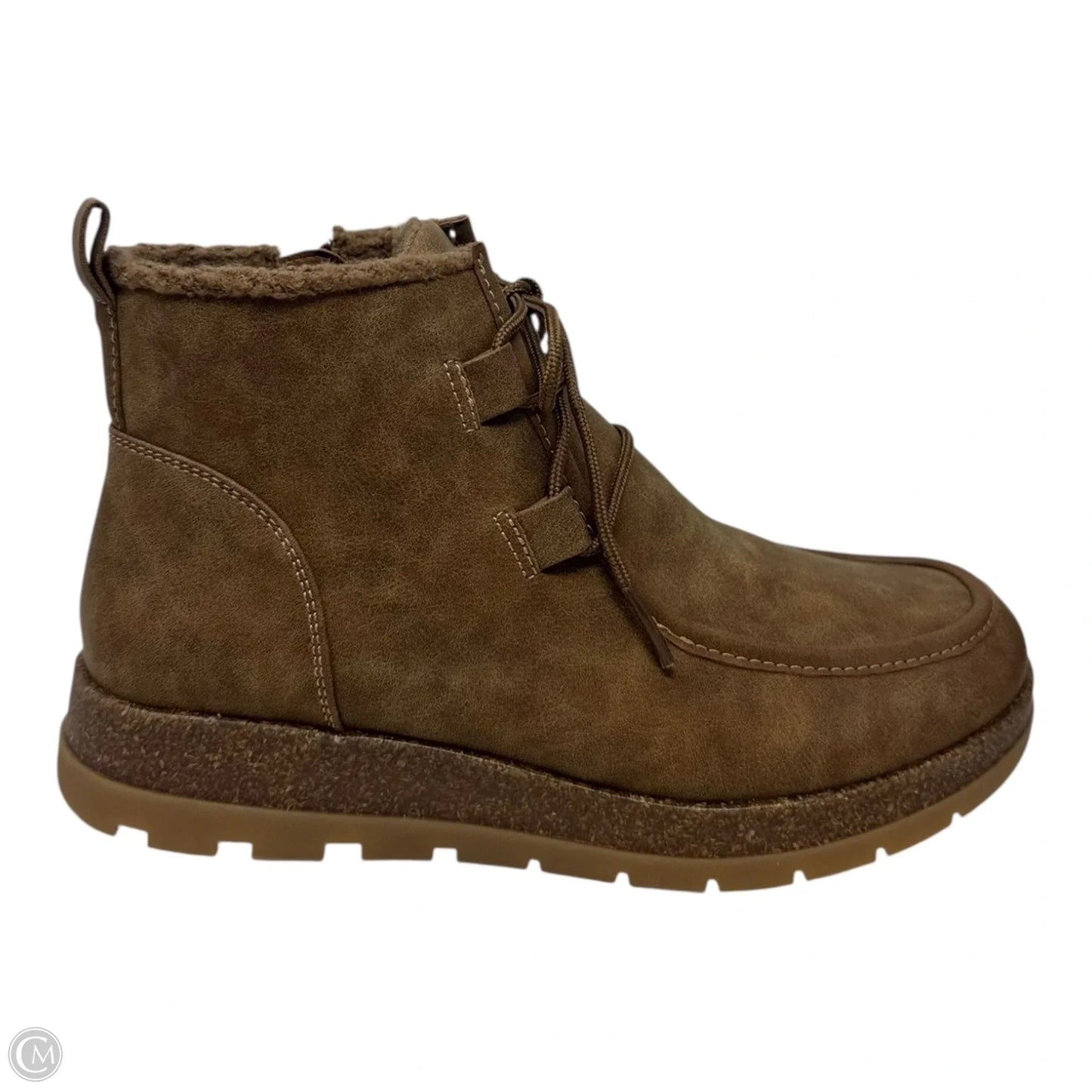 Boots Ankle Flats By Sofft In Brown, Size: 7.5