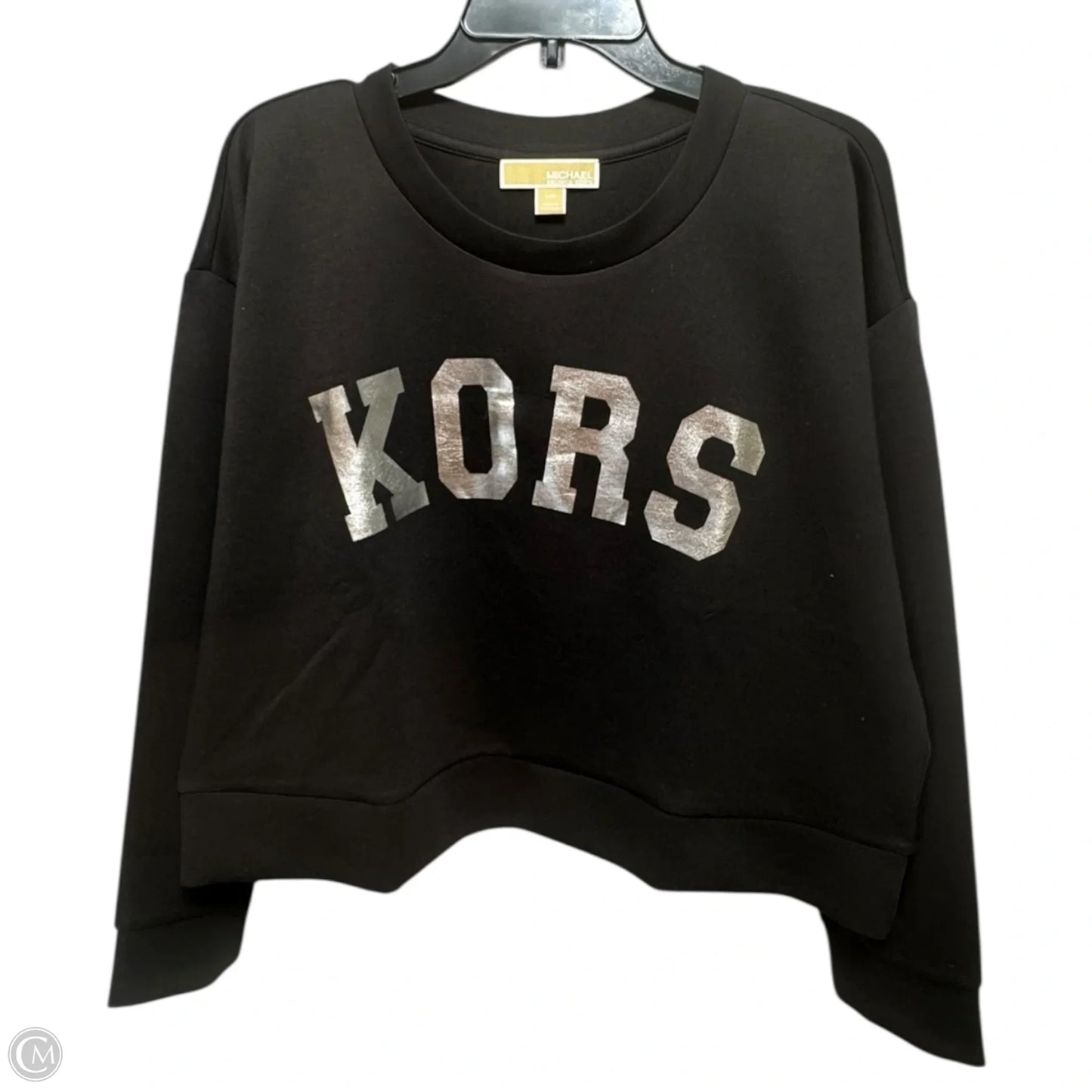 Top Long Sleeve By Michael By Michael Kors In Black, Size: L