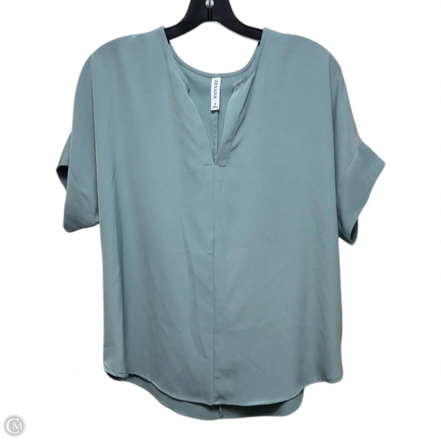 Top Short Sleeve By Zenana In Green, Size: S