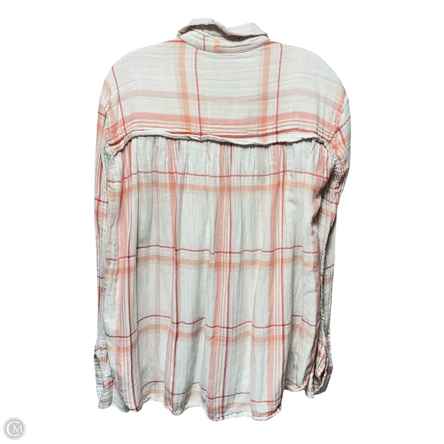 Top Long Sleeve By We The Free In Plaid Pattern, Size: S