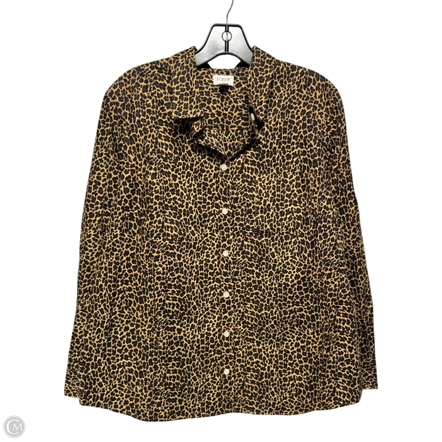 Top Long Sleeve By J. Crew In Animal Print, Size: Xl