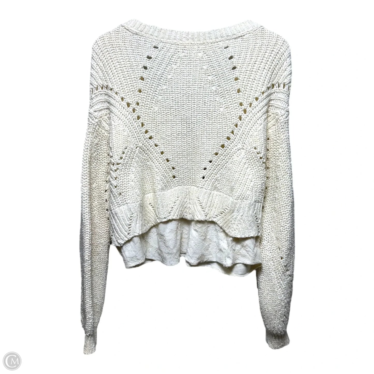 Sweater By Anthropologie In Cream, Size: M