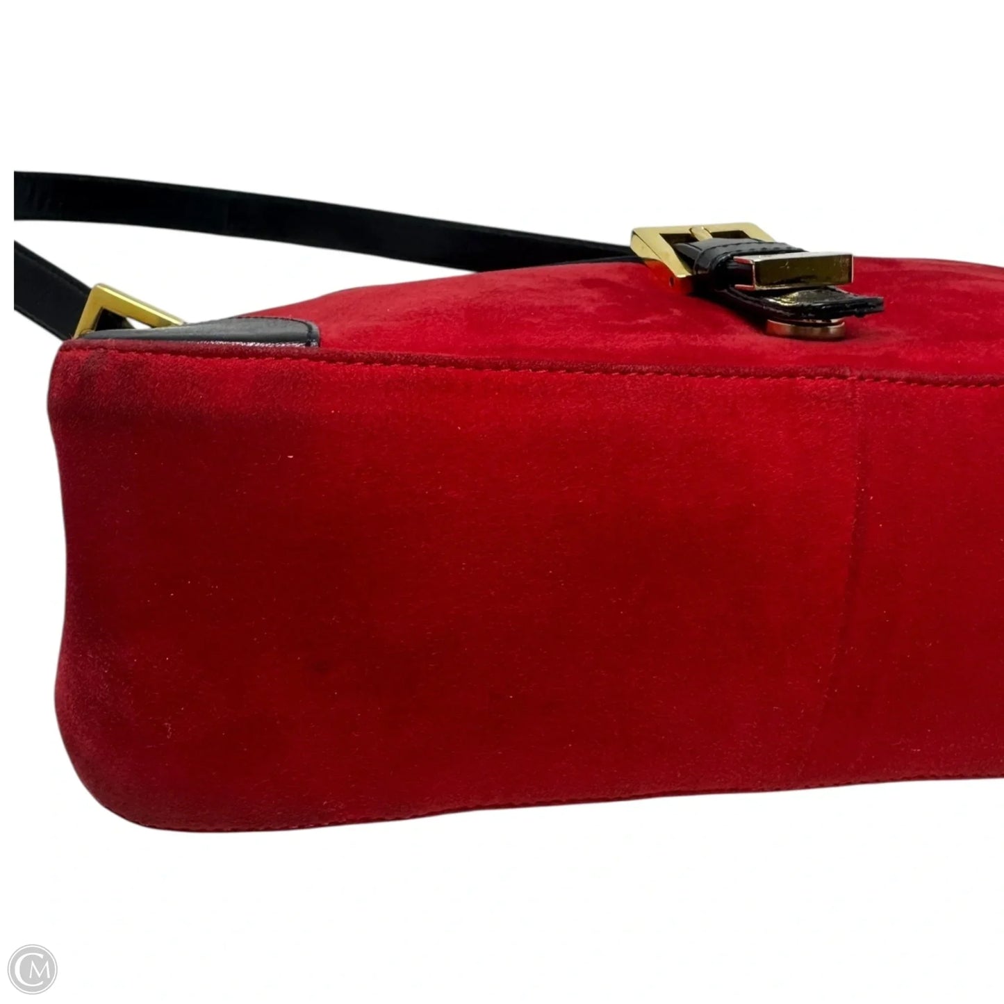 Vintage Suede Shoulder Handbag Luxury Designer By St John Collection, Size: Medium